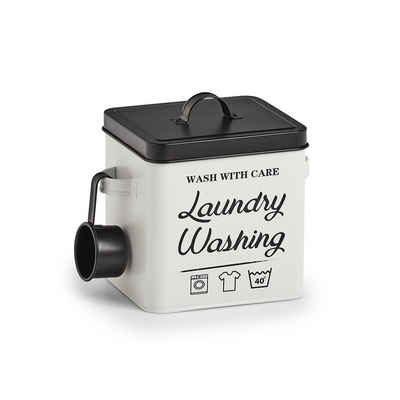HTI-Living Aufbewahrungsbox Waschpulver-Box, Metall "Laundry" (Stück, 1 St., 1 Box mit Dosierlöffel), Waschmittelbox