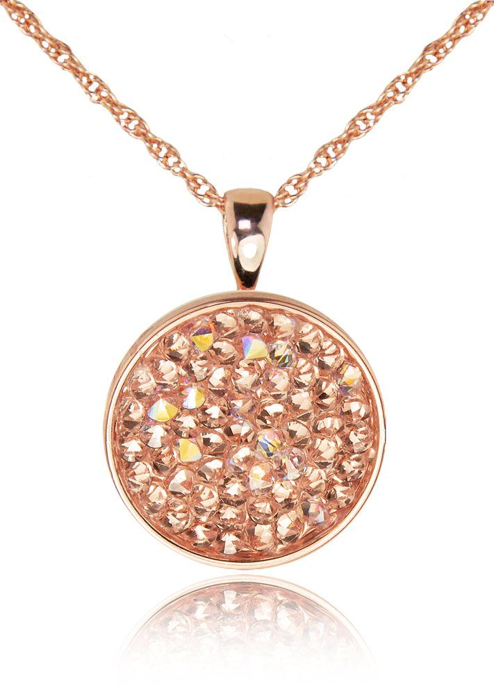 LUISIA® Kette ohne Anhänger Halskette "Moonlight" mit Kristallen von Swarovski® (inkl. Schmuckbox)