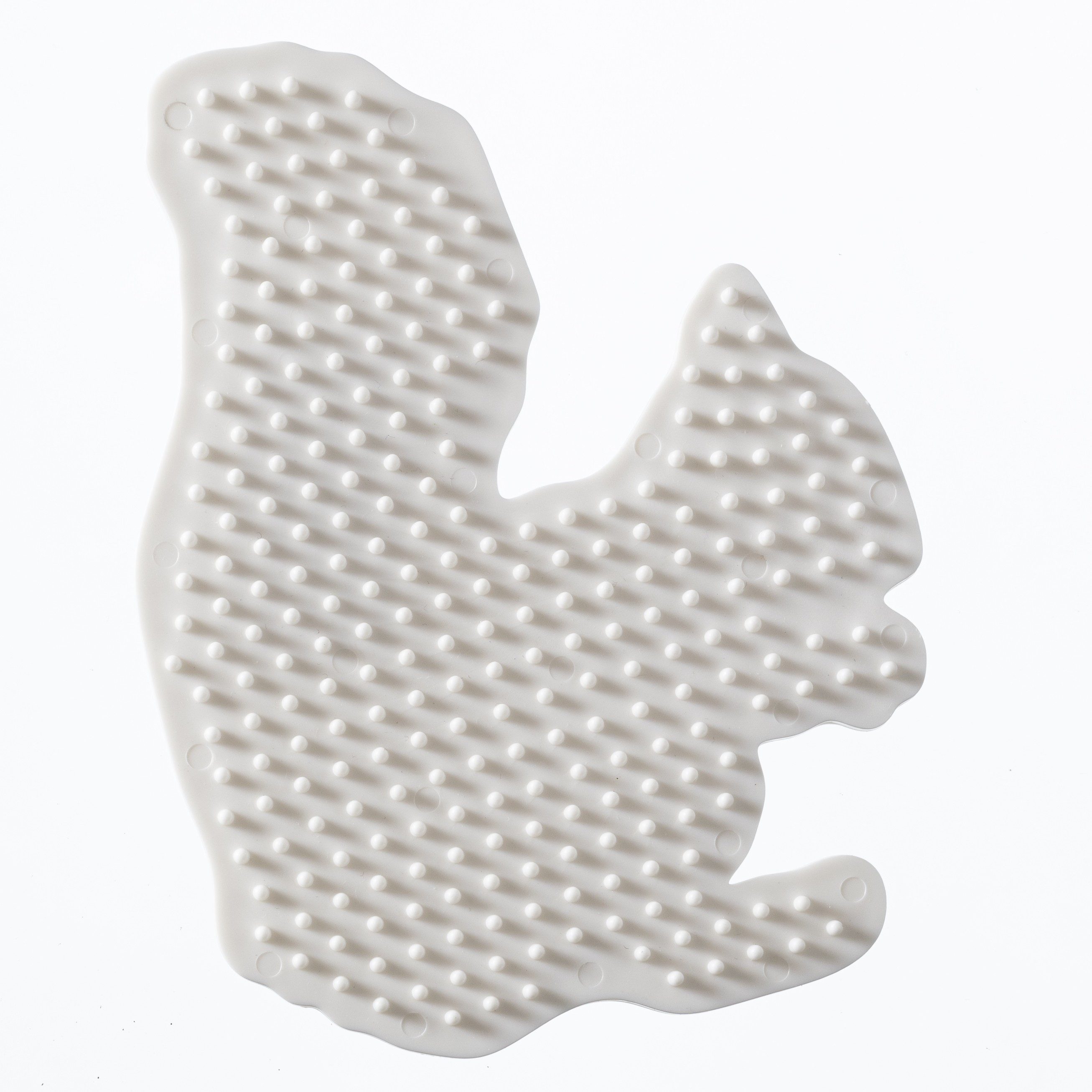 NABBI Bügelperlen Nabbi® BioBeads Stiftplatte eichhörnchen, 12 x 9 cm, weiß