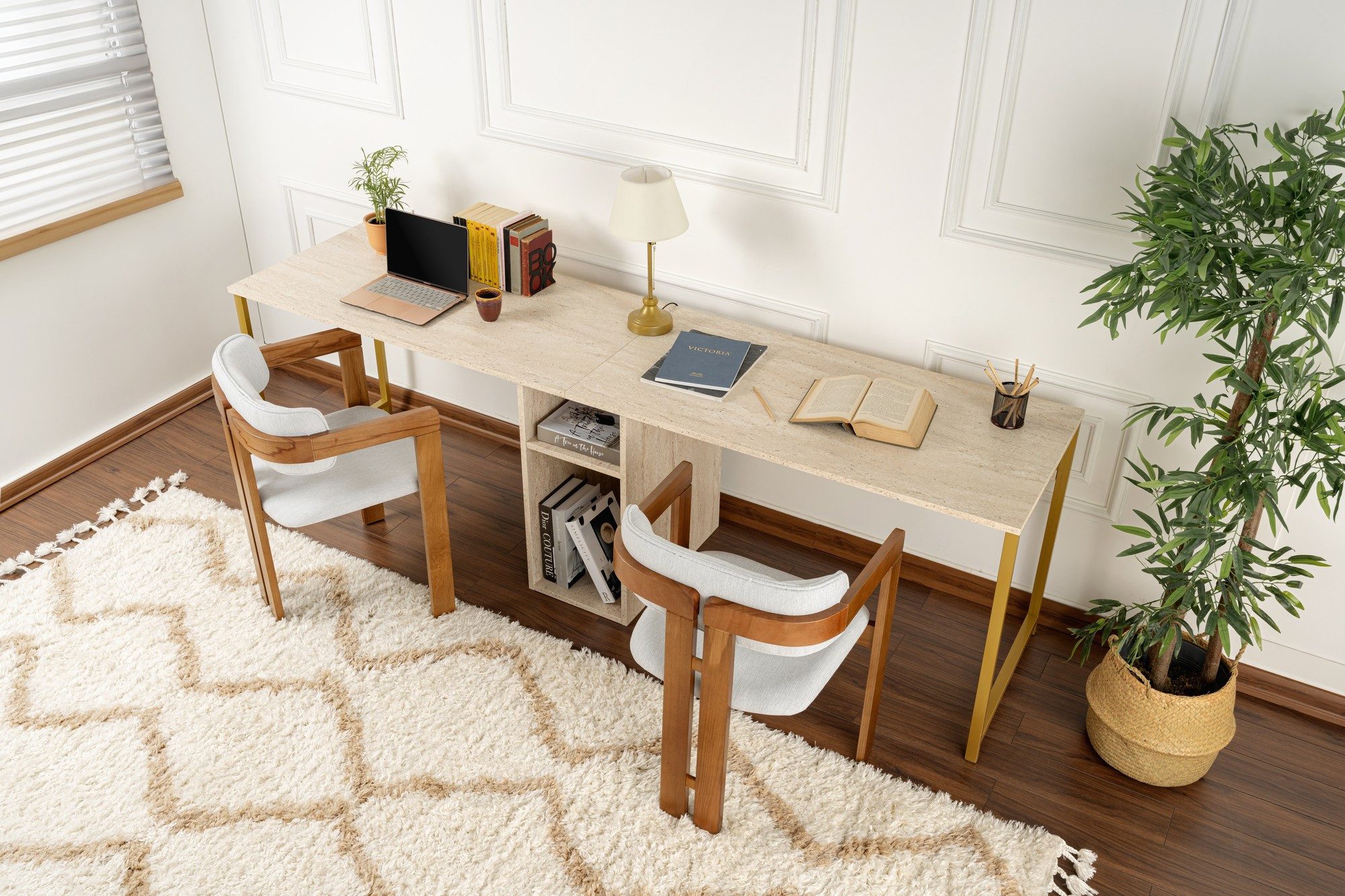 Skye Decor Doppelschreibtisch 100% MELAMINE COATED günstig online kaufen