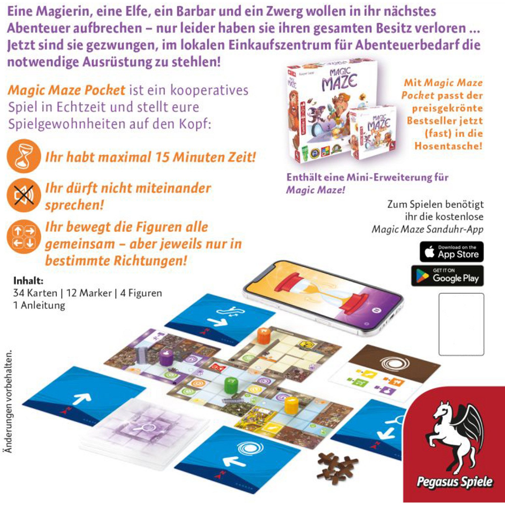 Pegasus Spiel Pegasus Magic Maze Pocket, Brettspiel