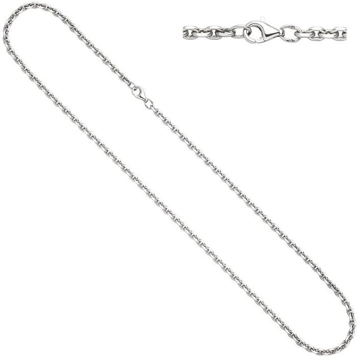 Schmuck Krone Silberkette 3 4mm Ankerkette Kette Halskette Collier aus 925 Silber diamantiert 45cm