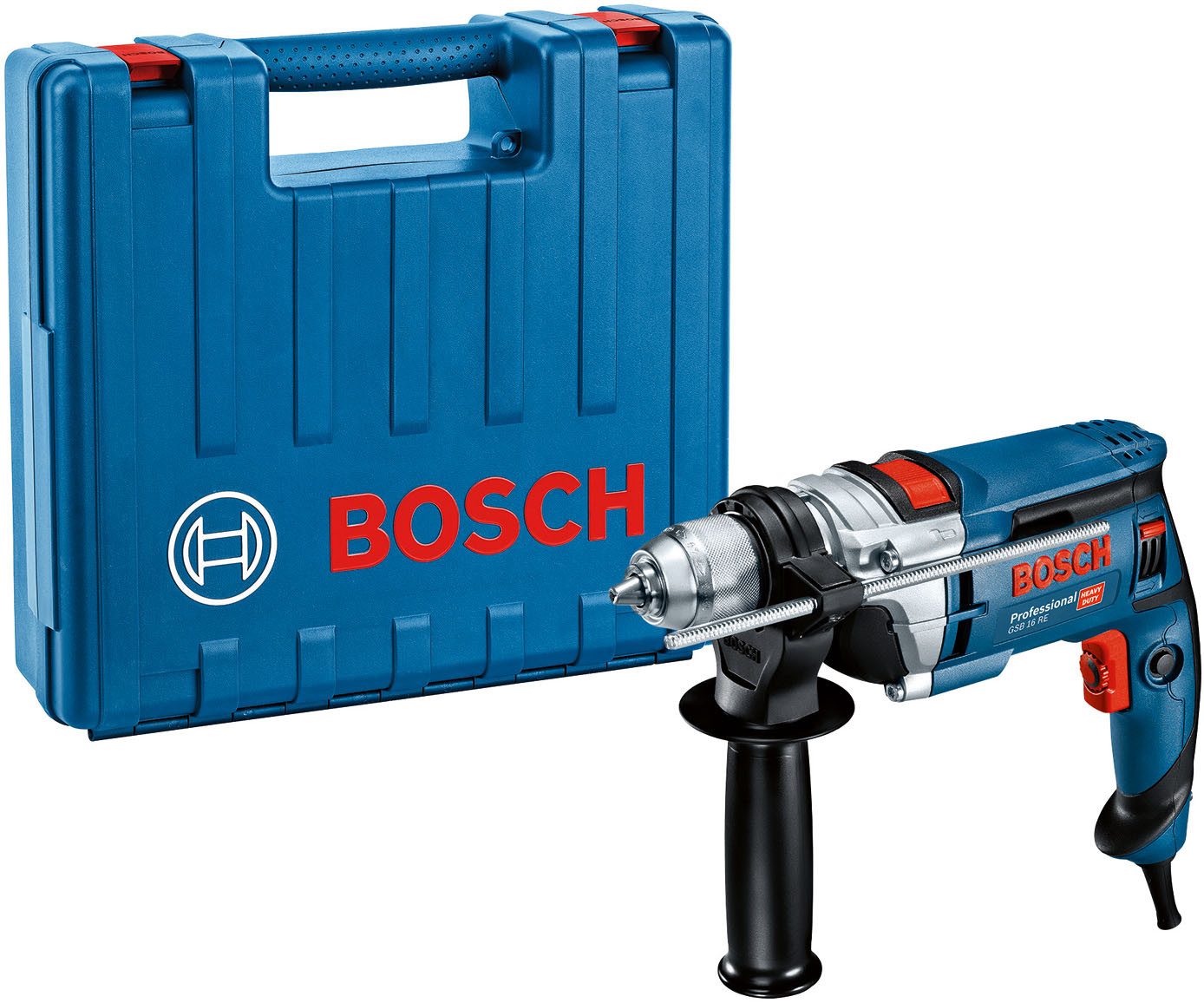 Bosch Professional Schlagbohrmaschine »GSB 16 RE«, 750 W, mit Tiefenanschlag und Handwerkerkoffer