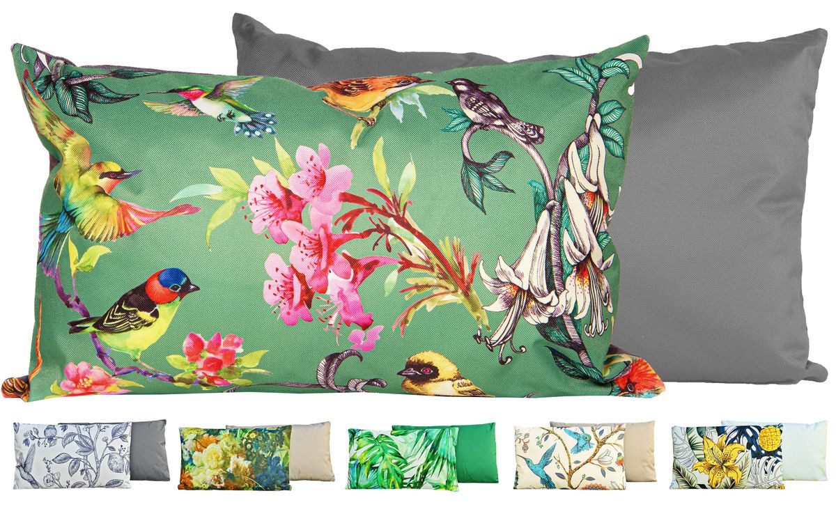JACK Dekokissen Outdoor Lounge Kissen 30x50cm Motiv inkl. Füllung, mit Lotus-Effekt, Robust, Strapazierfähig, für Innen & Außen geeignet