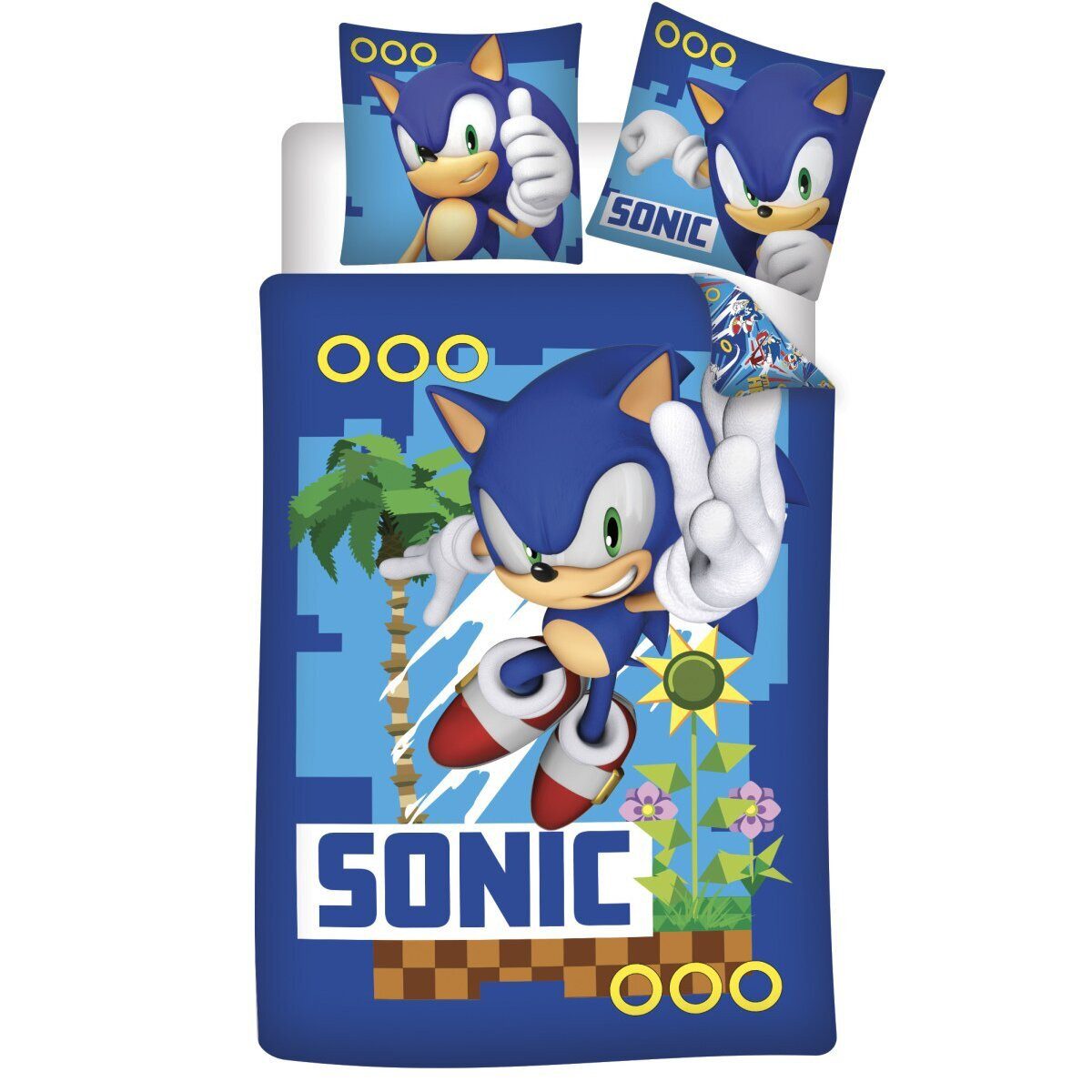 Sonic Kinderbettwäsche Sonic the Hedgehog Turbo Kinderbettwäsche 100x135cm