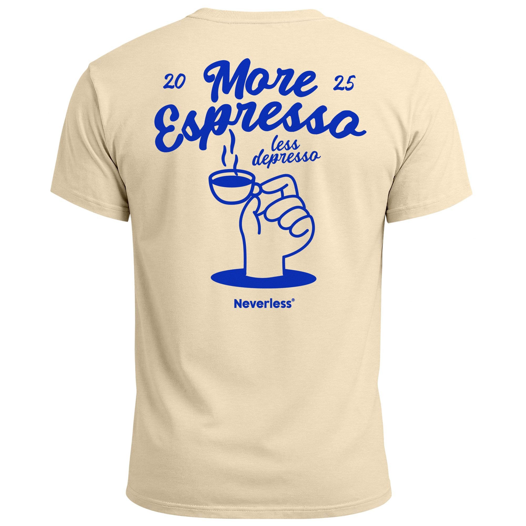 Neverless Print-Shirt Herren T-Shirt Backprint More Espresso Kaffeeliebhabe günstig online kaufen