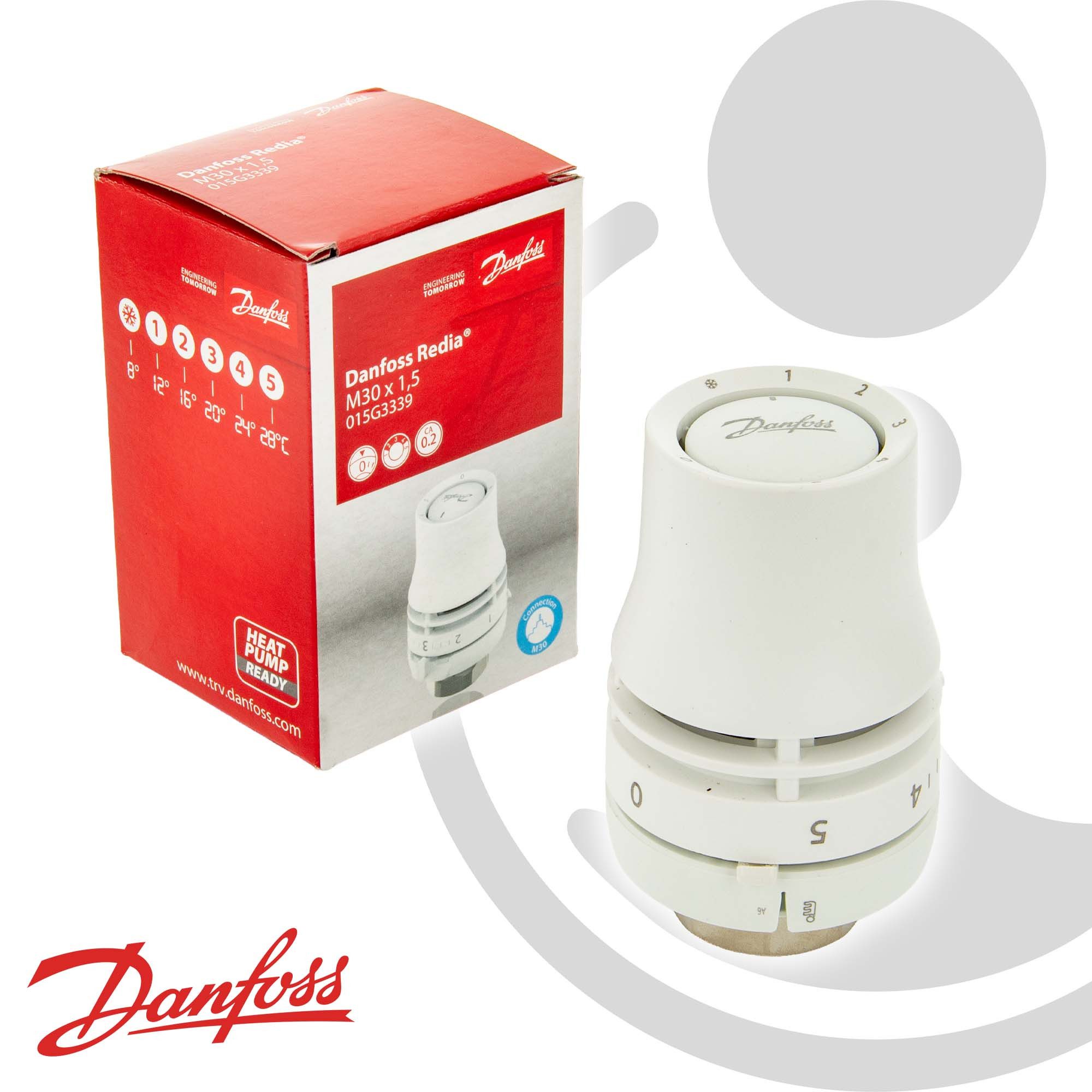Danfoss Heizkörper Thermostat-Kopf Redia M30x1,5 mit Nullstellung, flüssigkeitsgefüllt