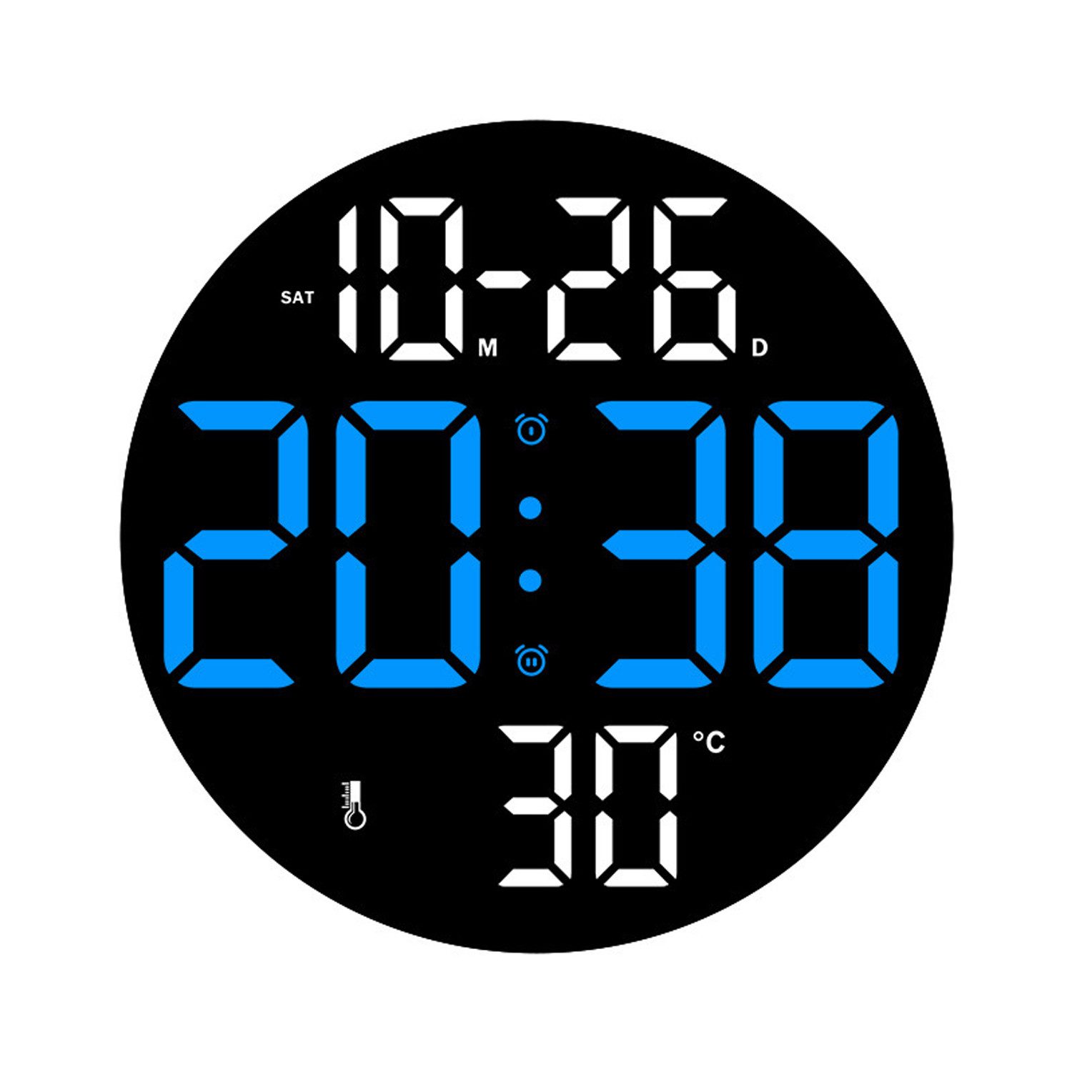 OKWISH Wanduhr 23CM LED Digitale Wand günstig online kaufen