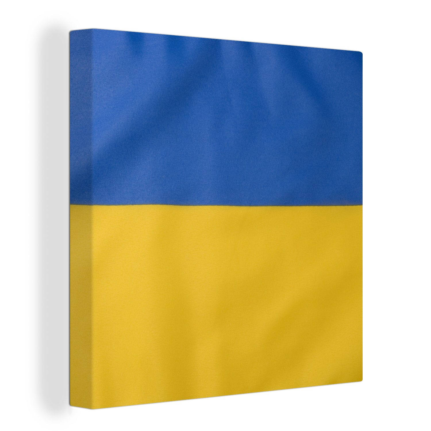 Leinwand Ukraine, der Nahaufnahme der Flagge Wohnzimmer für Bilder St), Schlafzimmer (1 Leinwandbild OneMillionCanvasses®