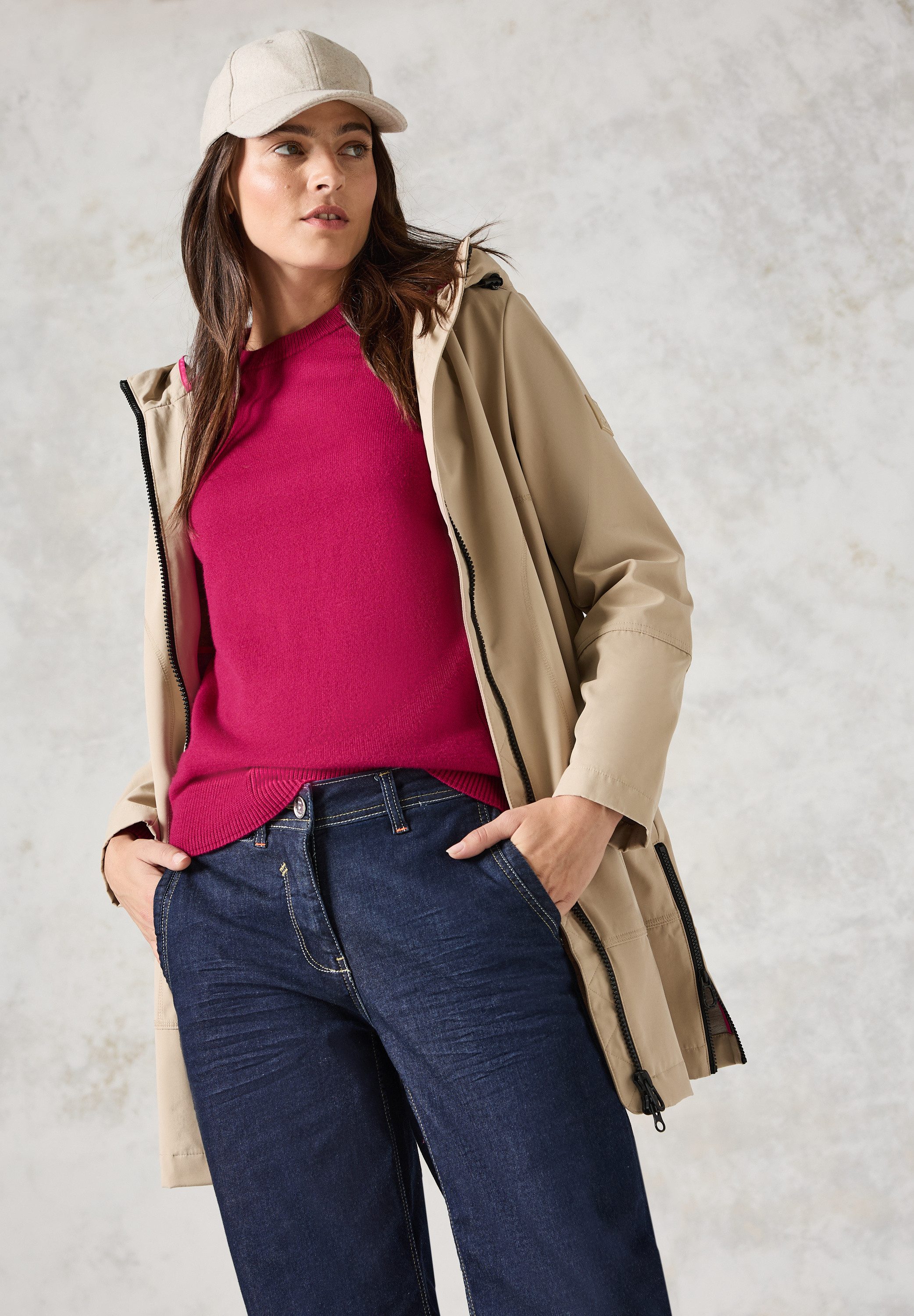 CECIL Strickpullover aus softem Materialmix