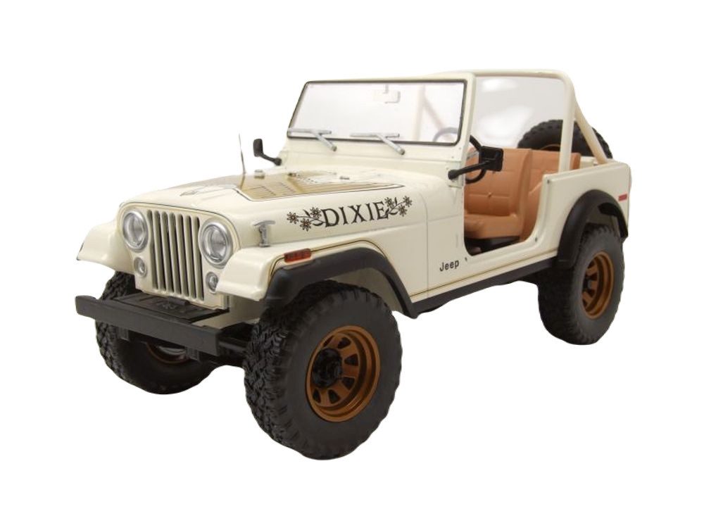 GREENLIGHT collectibles Modellauto Jeep CJ-7 1979 weiß Dixie Dukes of Hazzard ähnlich, Maßstab 1:18