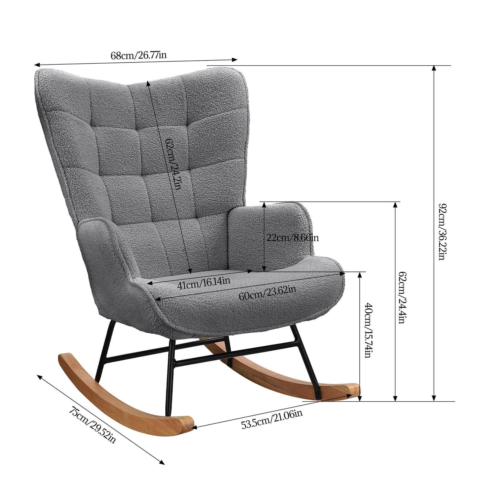 Furnishings Home Schaukelstuhl Polsterstuhl Sessel Stillsessel günstig online kaufen