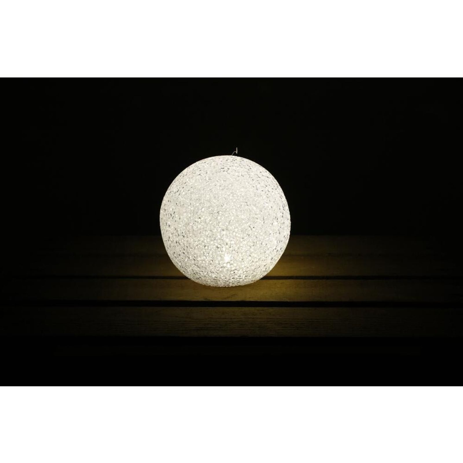 BURI LED Dekolicht Leuchtkugel LED Weiß 15cm Kugelleuchte Dekoleuchte Tischlampe Lampe – Bild 3 von 5