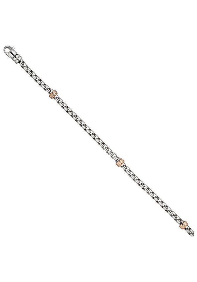 JOBO Goldarmband, 585 Gold bicolor mit 3... JOBO Goldarmband, 585 Gold bicolor mit 3...