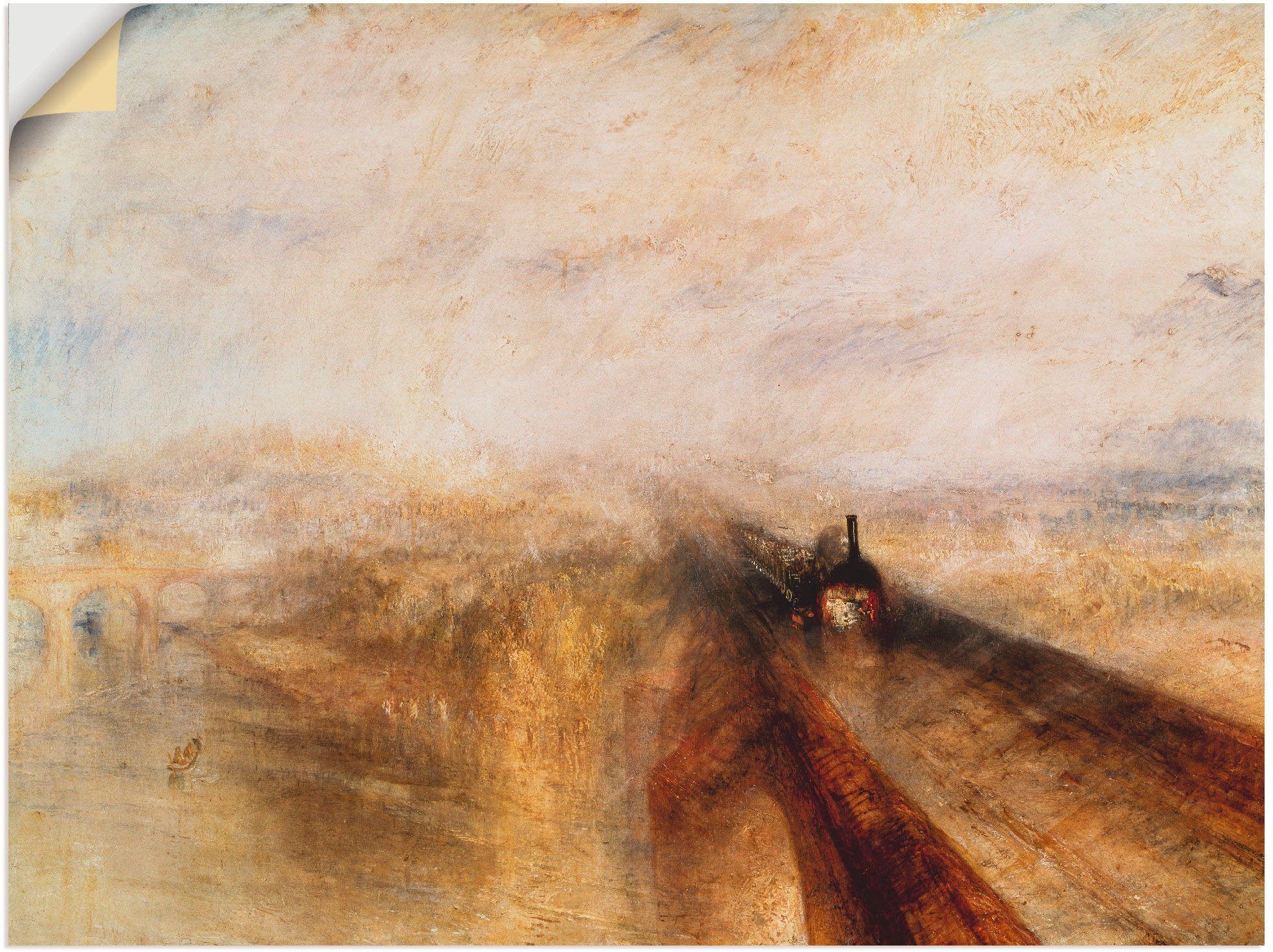 Artland Wandbild Regen, Dampf Züge oder (1 Geschwindigkeit, Größen als Wandaufkleber versch. und Poster St), in Leinwandbild