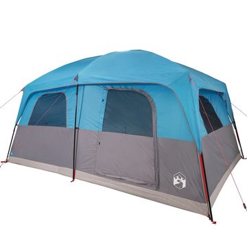vidaXL Kuppelzelt Zelt Campingzelt Familienzelt Freizeitzelt für 10 Personen Blau Wasser