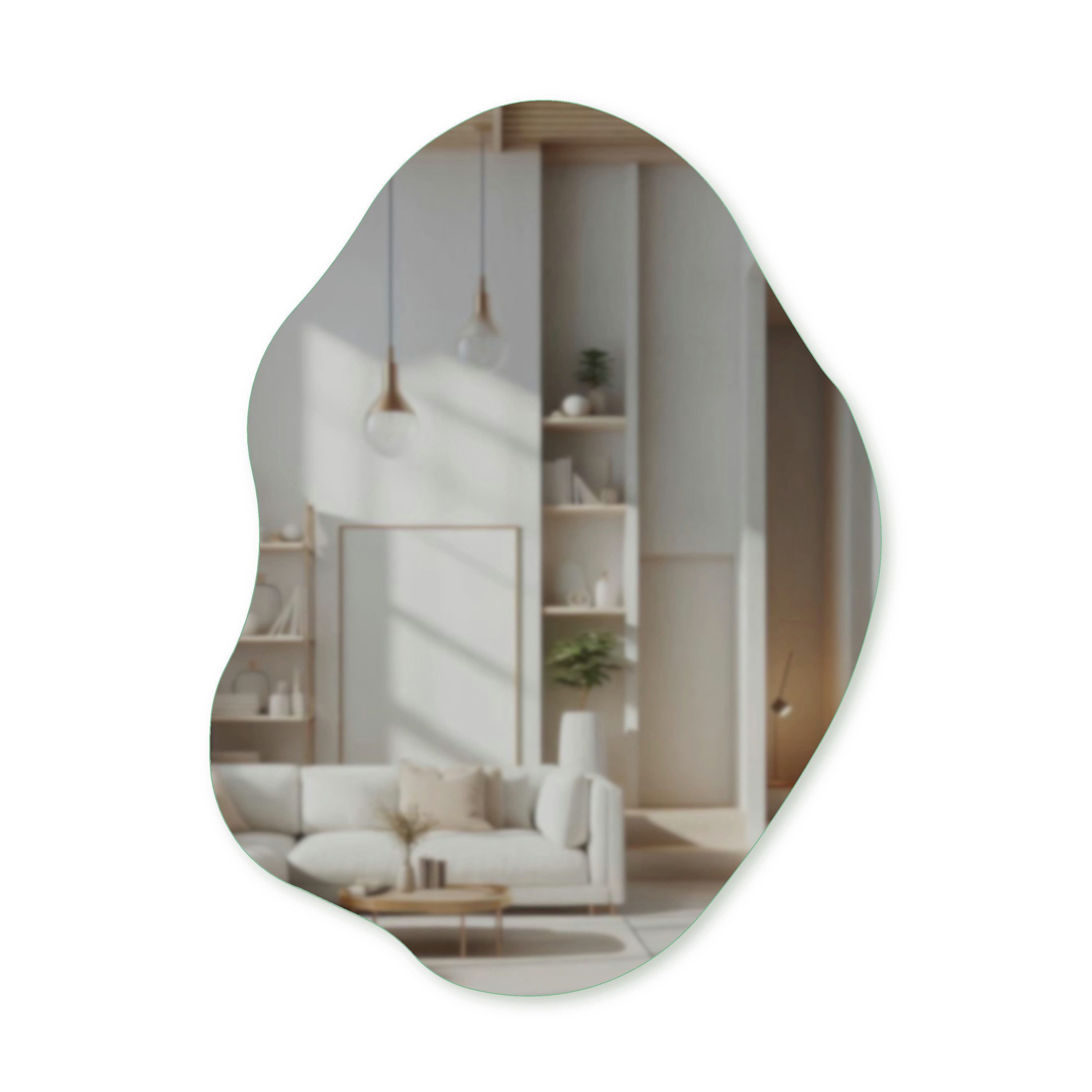 MySpiegel.de Wandspiegel Asymmetrischer Spiegel Galan mit Befestigung günstig online kaufen