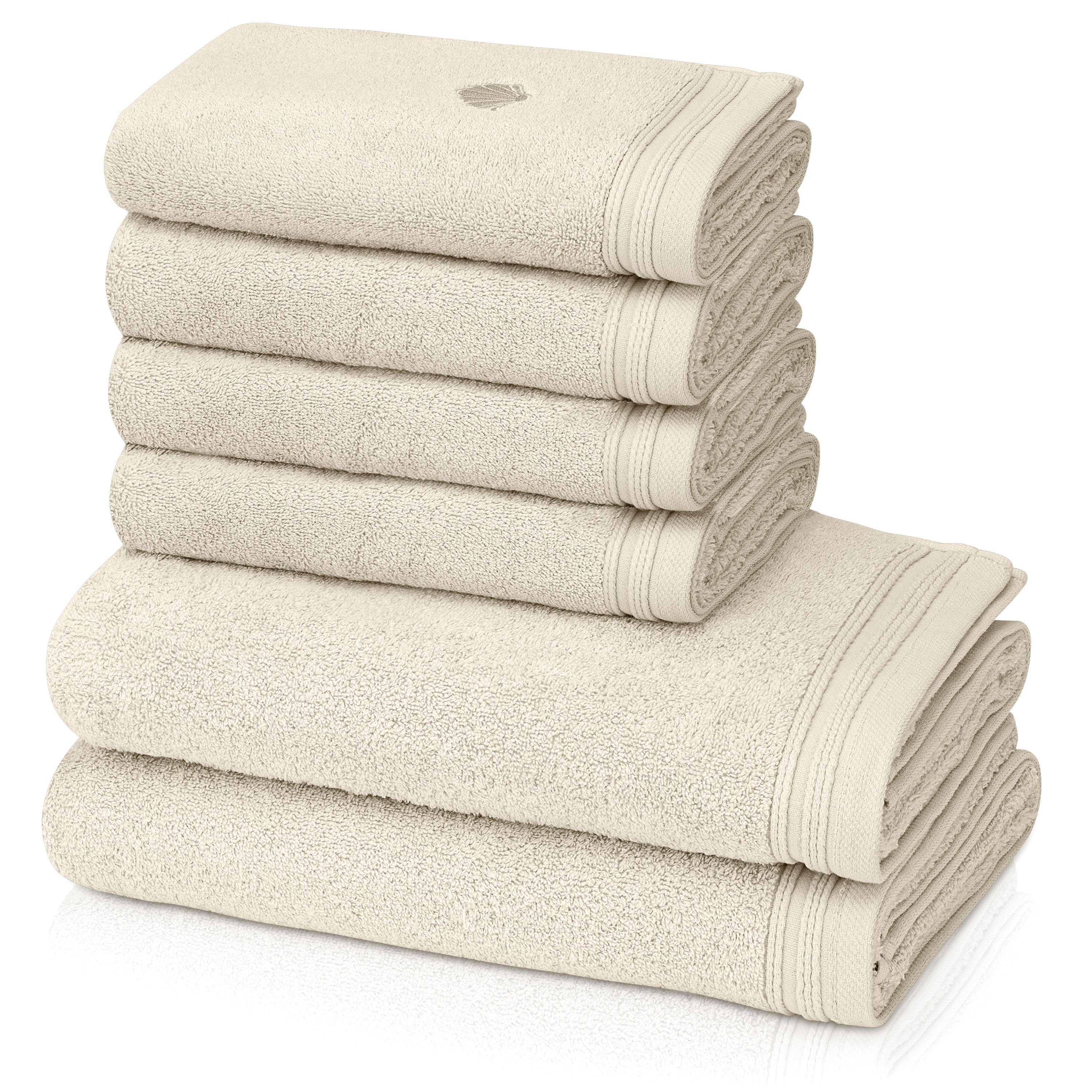 KLASBROOK Handtuch Set Linnea, (6-St), 2, 4 oder 6 teiliges Luxus Set, 100% günstig online kaufen