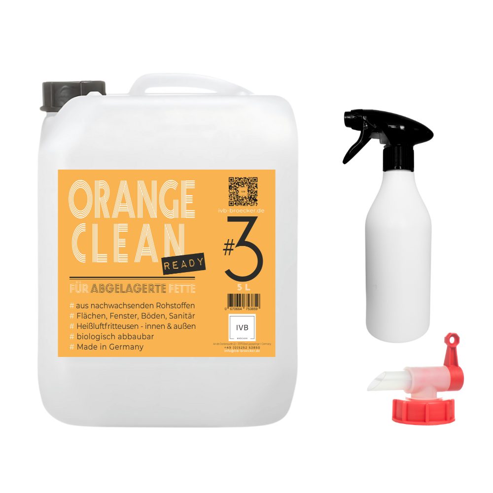 ivb Bröcker IVB Orange Clean – Mehrzweckreiniger für Küche, Bad & Oberflächen Küchenreiniger (Mit Orangenterpenen, anwendungsfertig, Made in Germany, Profiqualität)