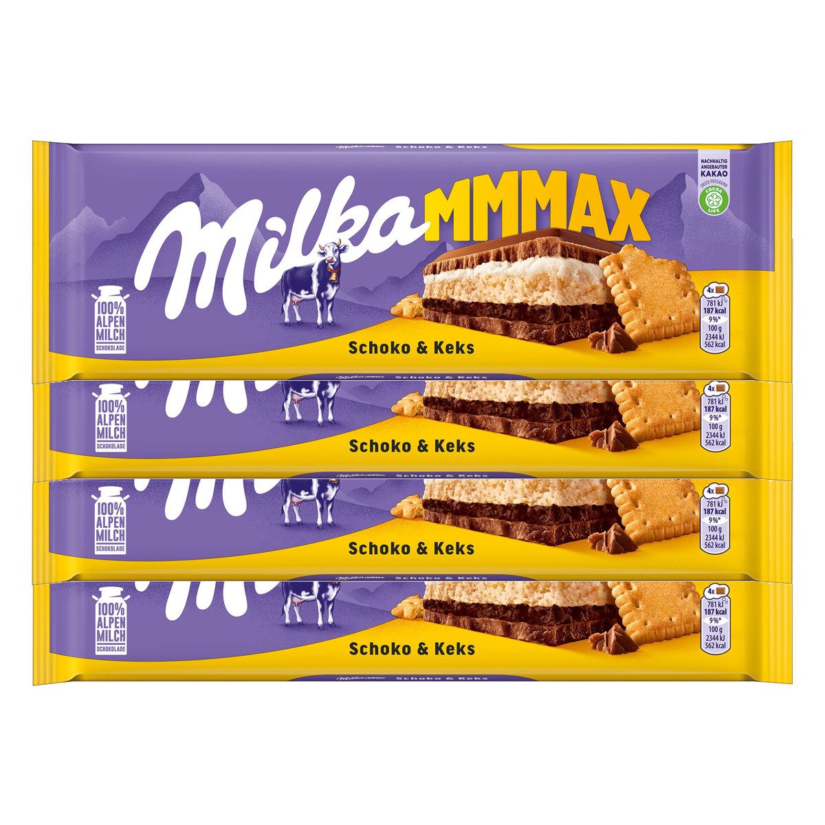 MILKA Schokolade, Milka SchokoKeks 300g 4er Pack