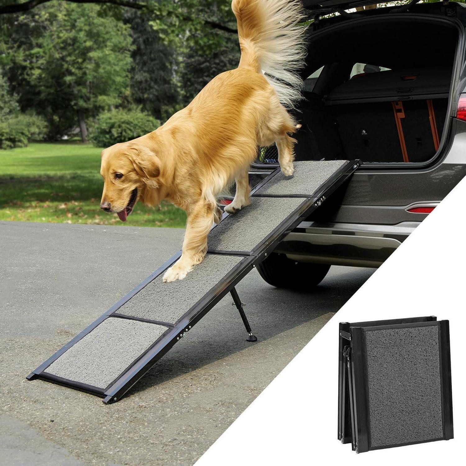 LuxusKollektion Hunderampe Hunderampe klappbar 180x44 cm Aluminium 90 kg für Auto SUV Lkw