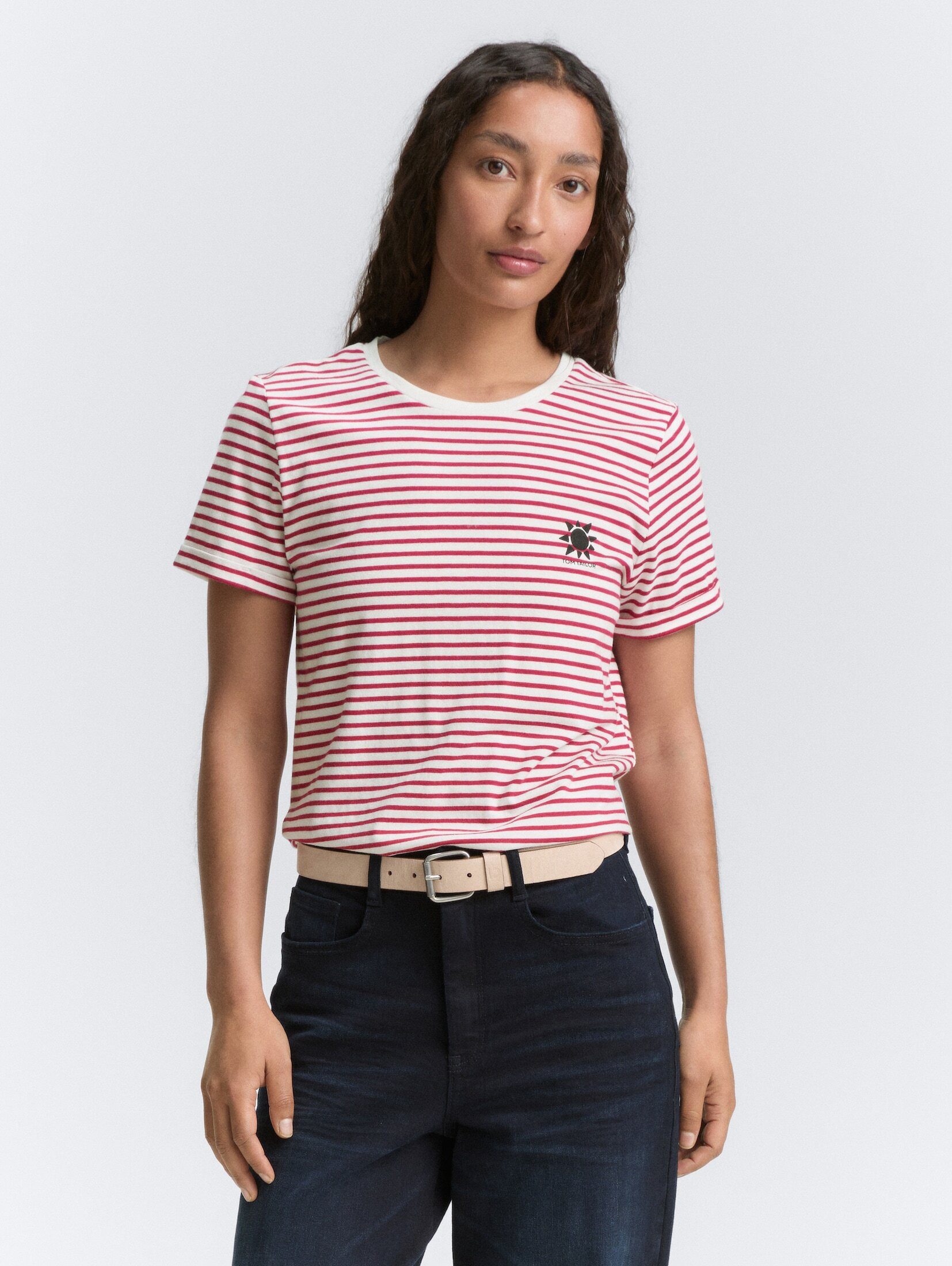 TOM TAILOR T-Shirt T-Shirt mit Streifenmuster günstig online kaufen