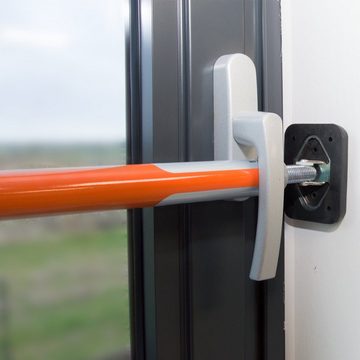 SCHMIDT security tools Türzusatzschloss Sicherungsstange 160 - 290 cm Einbruchsicherung für Fenster und Türen