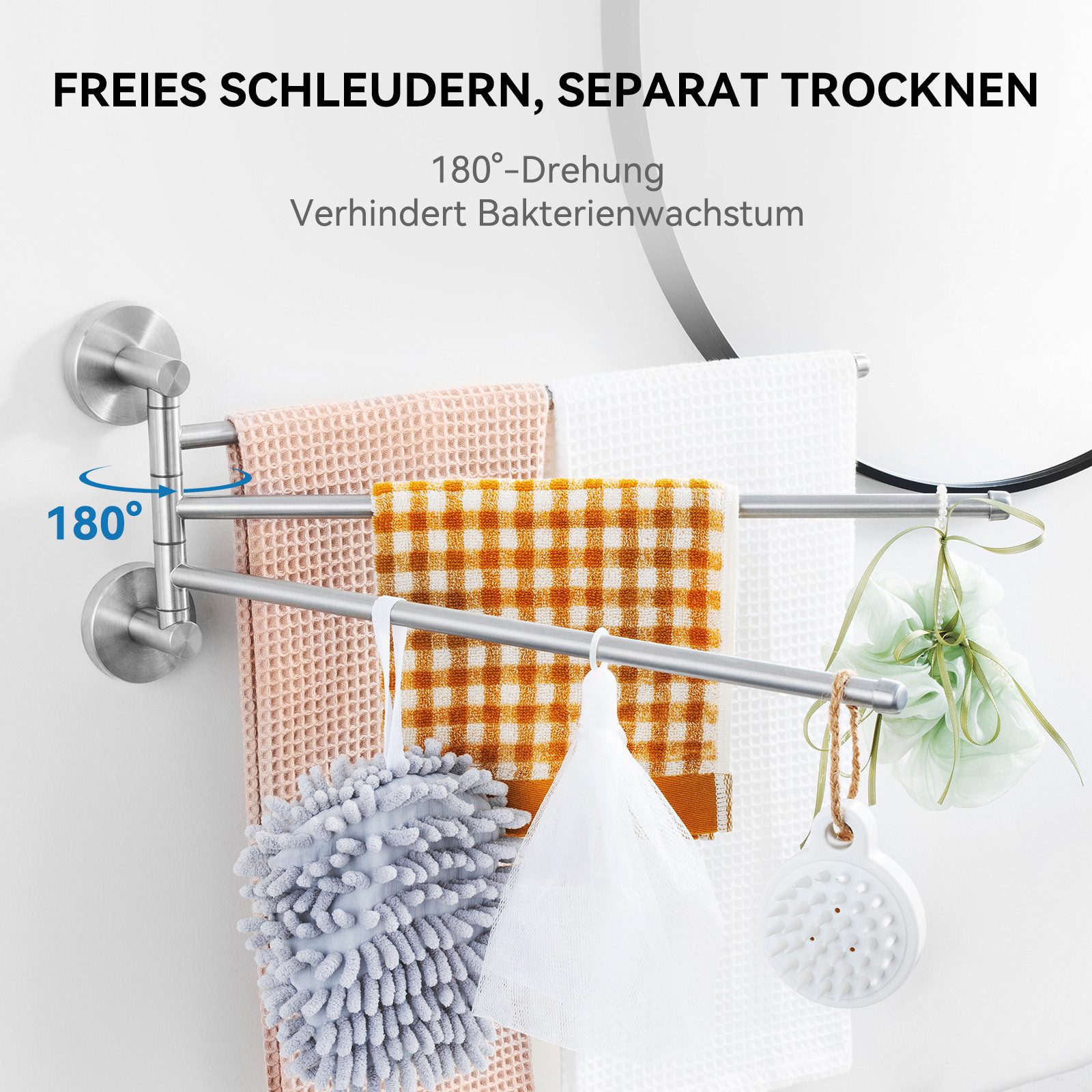 Auralum Max Handtuchhalter 2x Handtuchstange 3 günstig online kaufen