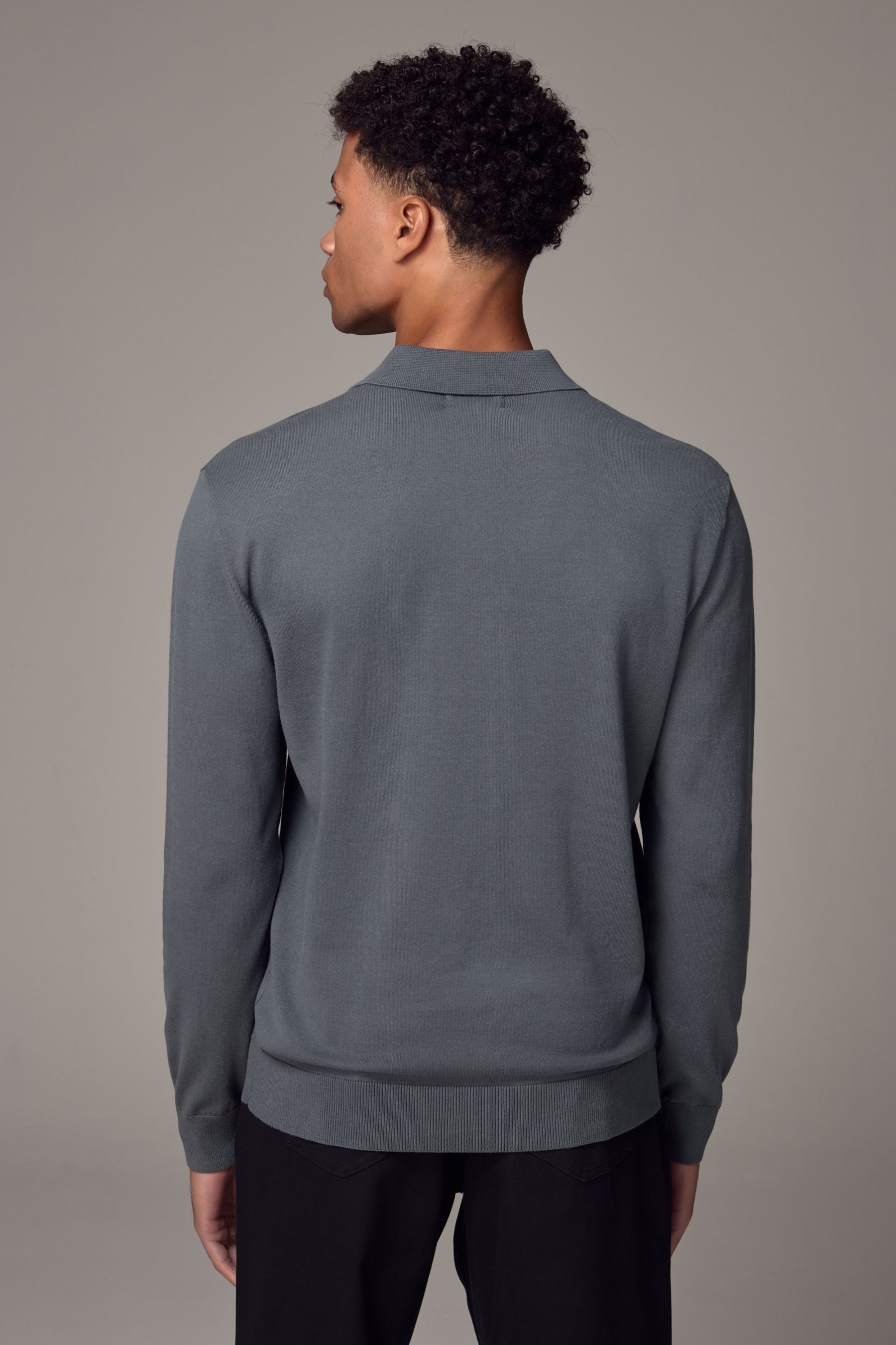Next Langarm-Poloshirt Langärmeliges Slim Fit Poloshirt günstig online kaufen
