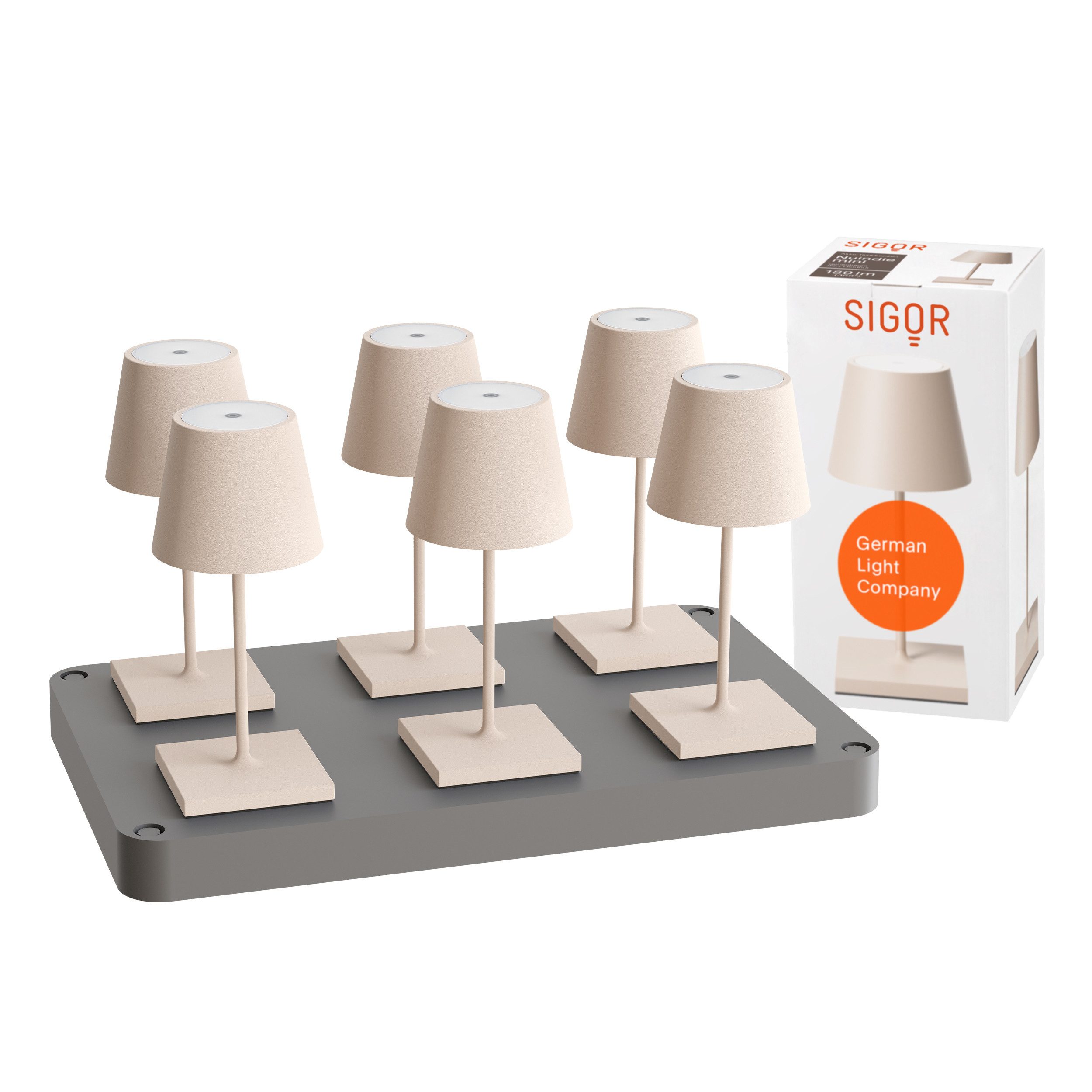 SIGOR LED Tischleuchte, Dimmbar, LED fest integriert, 2.700 + 2.200 K