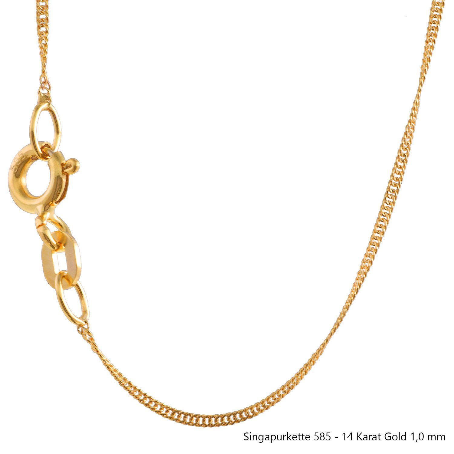 HOPLO Goldkette Goldkette Singapurkette Länge 42cm günstig online kaufen