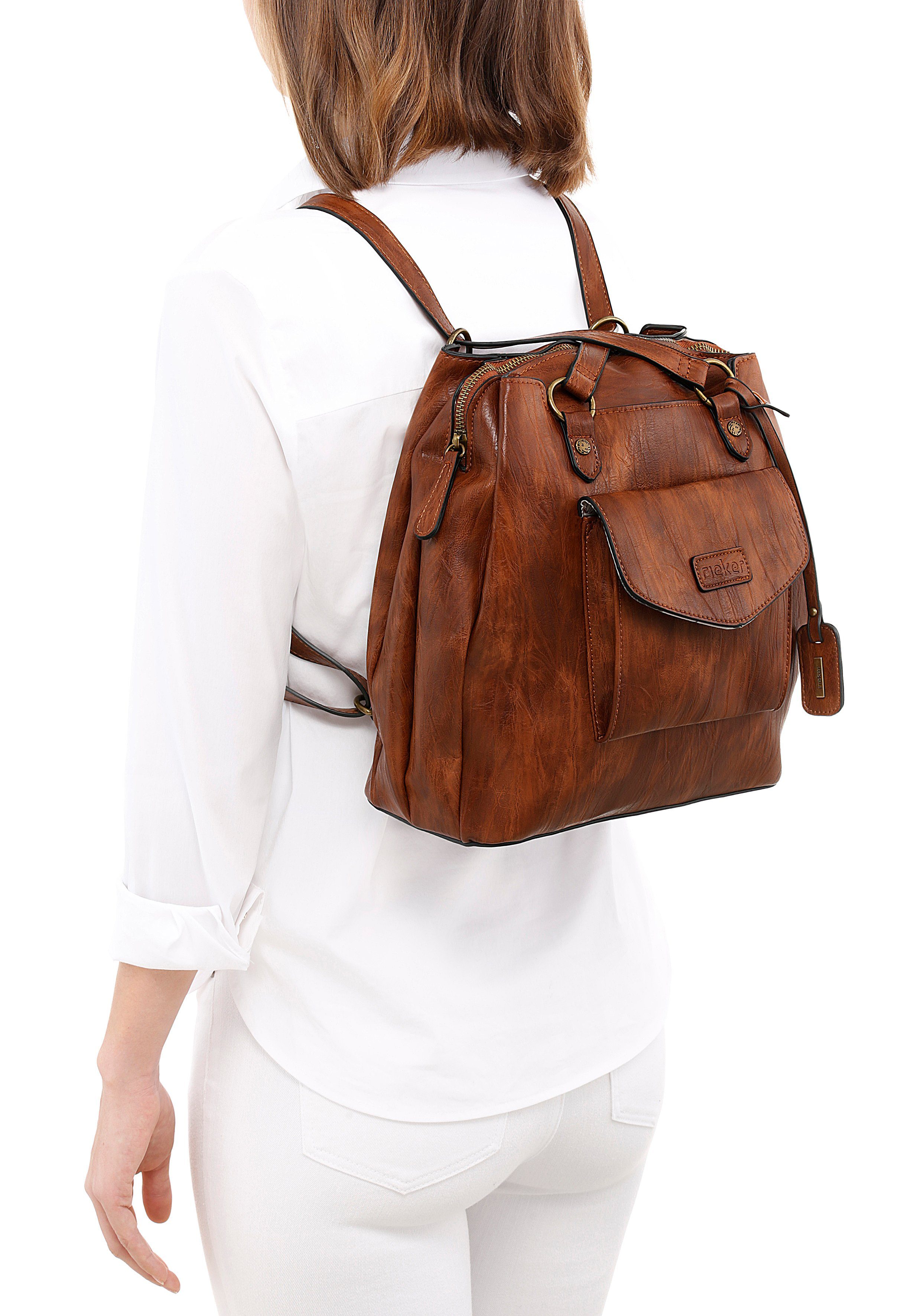 Rieker Henkeltasche, Damen-Tasche, Umhängetasche, auch als Rucksack tragbar günstig online kaufen