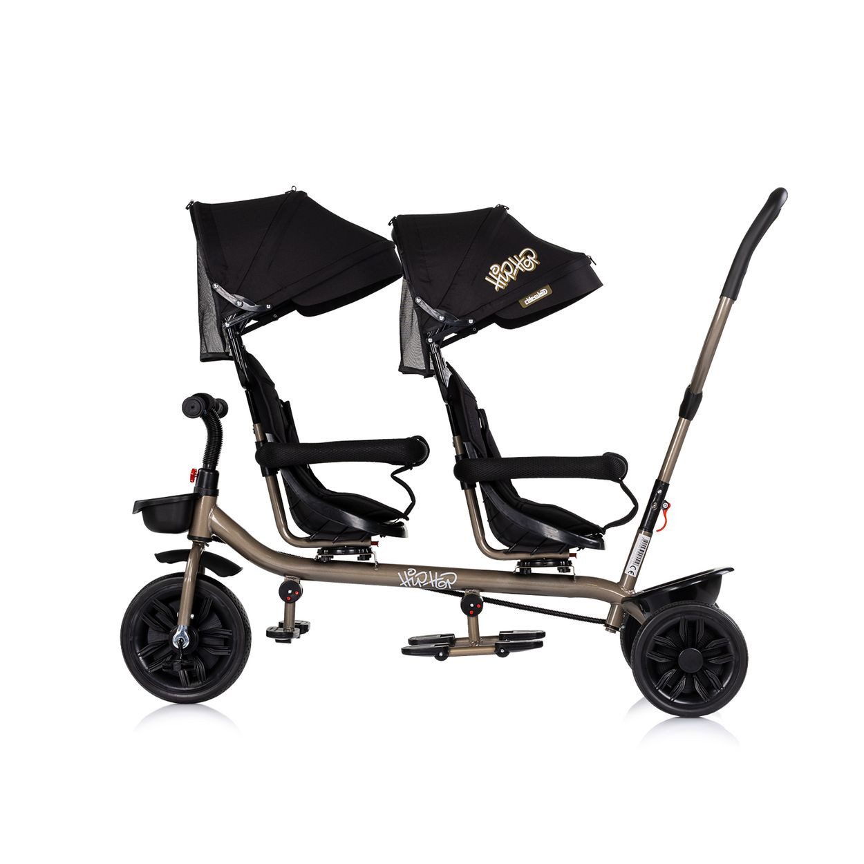 Chipolino Dreirad Hip Hop, Geschwister, zwei Kinder, 360° drehbare Sitze, 40 kg, ab 18 Monate – Bild 5 von 5