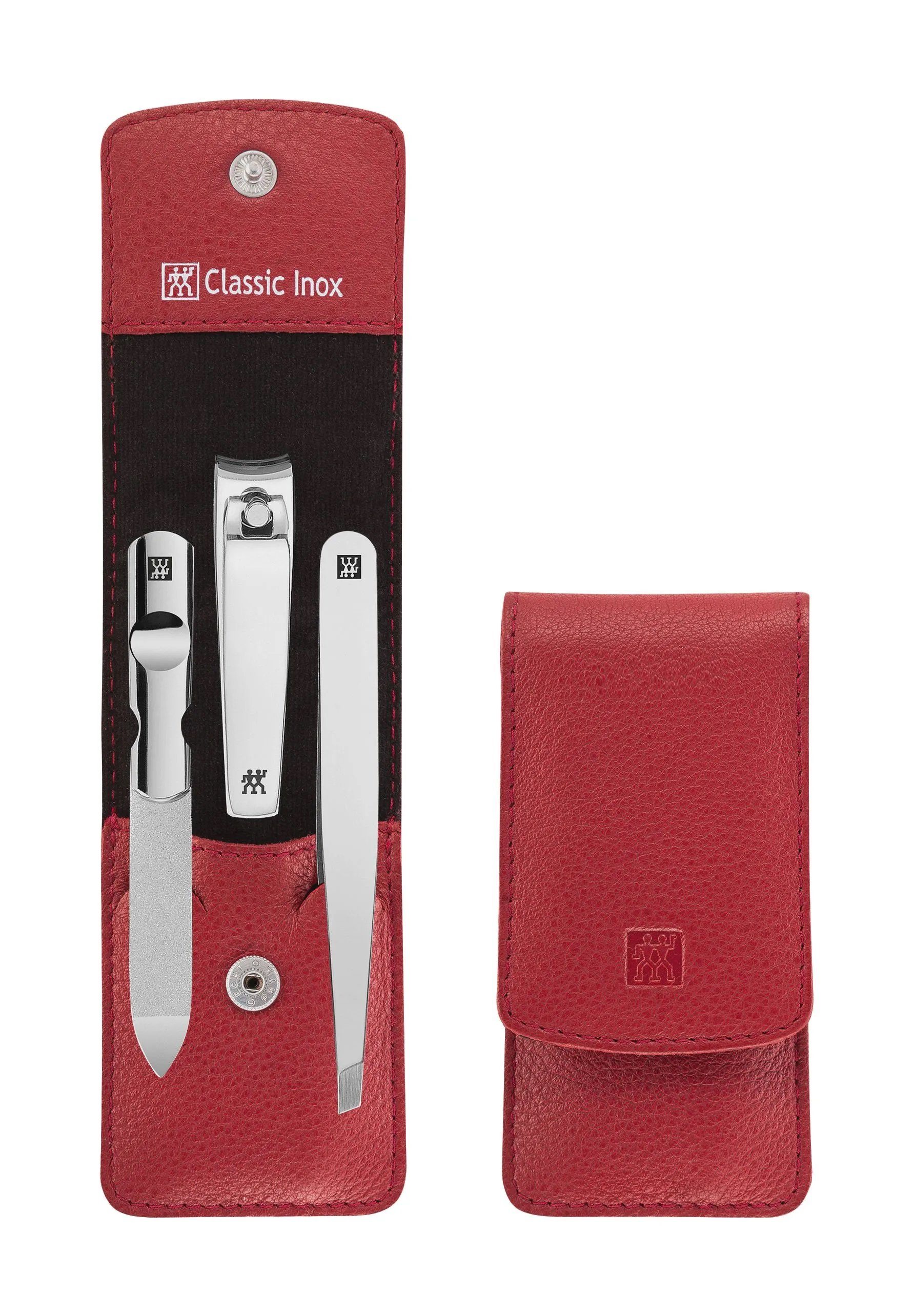 Zwilling Maniküre-Etui ZWILLING CLASSIC INOX Druckknopf-Etui "CLASSIC INOX" 3tlg., Leder, 3 tlg.