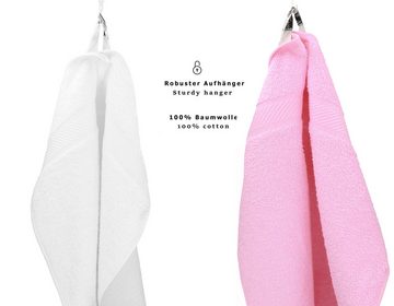 Betz Handtuch Set 10-TLG. Handtuch-Set Palermo Farbe weiß und rosé, 100% Baumwolle (Set, 10-St)