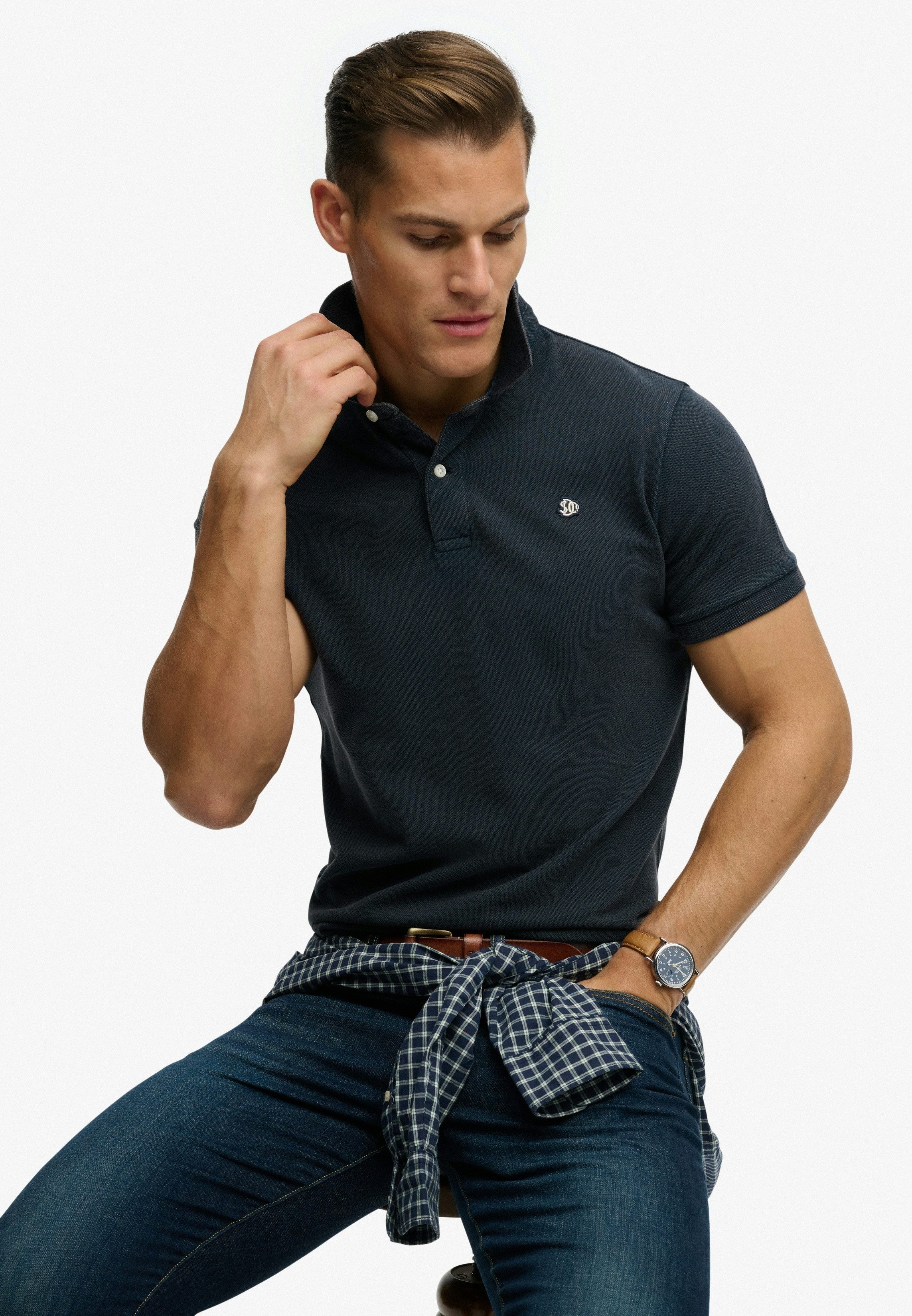 Superdry Poloshirt VINTAGE DESTROY POLO Baumwolle, relaxed fit