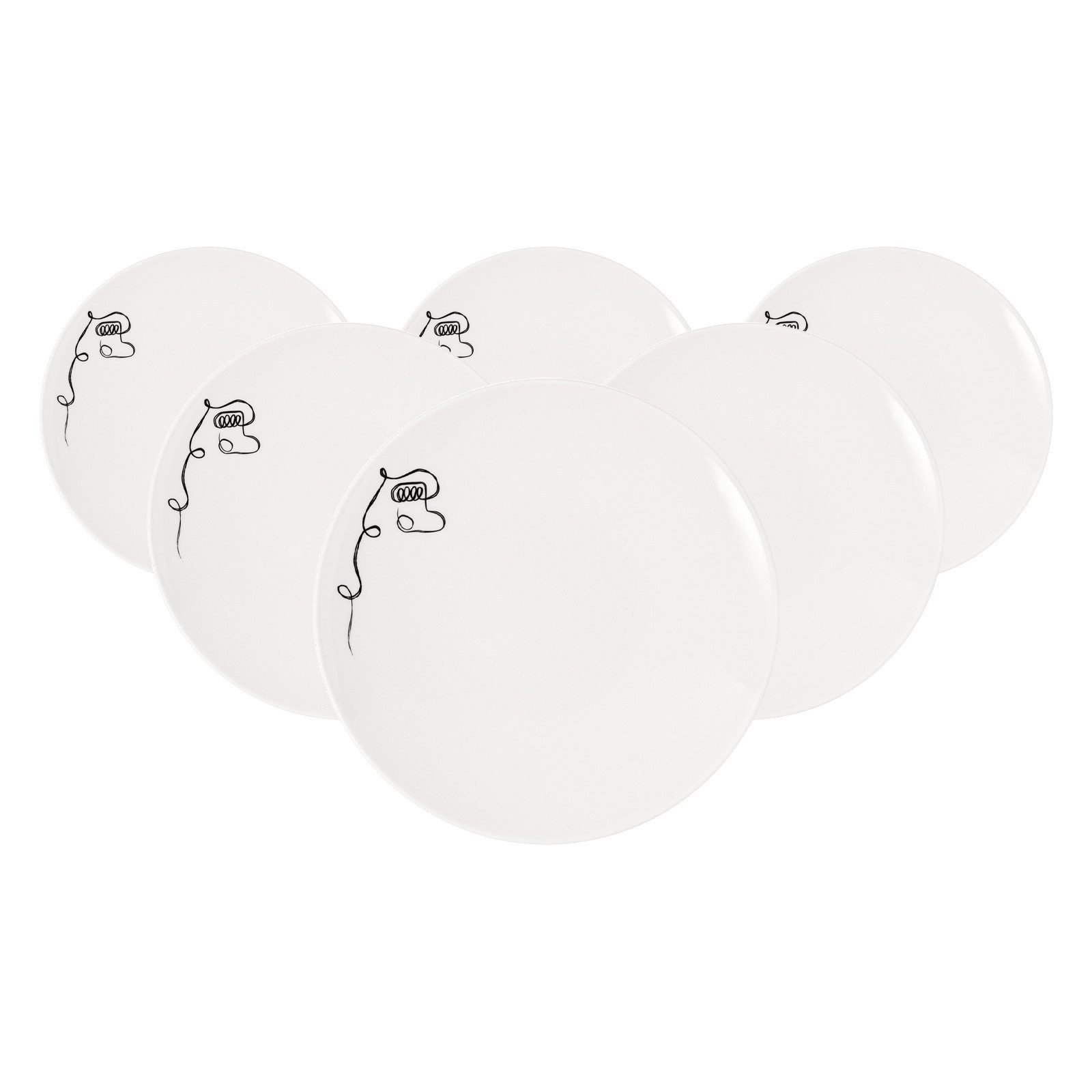Villeroy & Boch Frühstücksteller Statement Lines Frühstücksteller XMAS ø 21,2 cm, (6 St)
