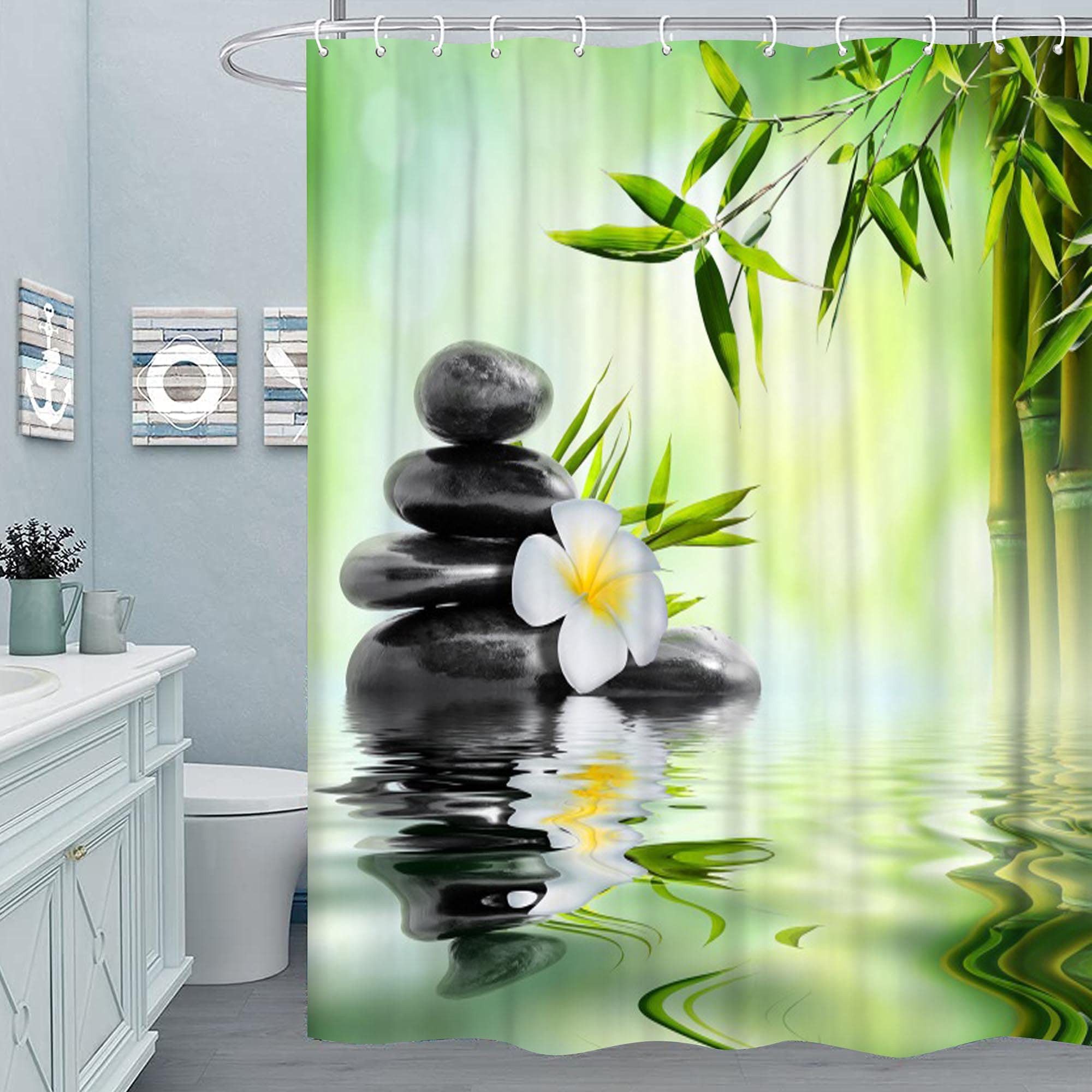 M&W DAS DESIGN Duschvorhang 180x200cm Shower curtains Anti schimmel Waschbar Breite 200 cm