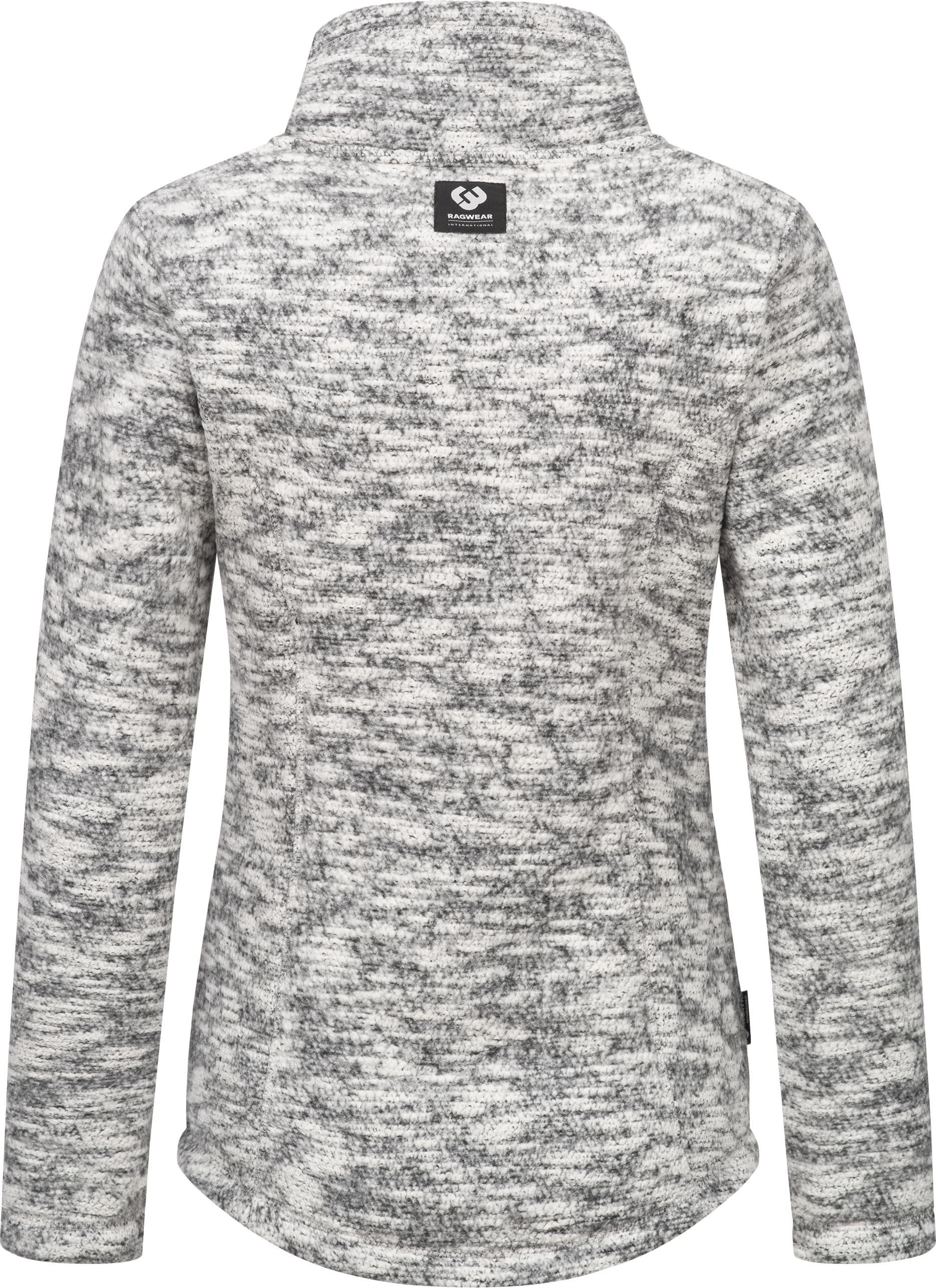 Ragwear Strickjacke Liram Melange Kuschelige Übergangsjacke in Strick-Optik