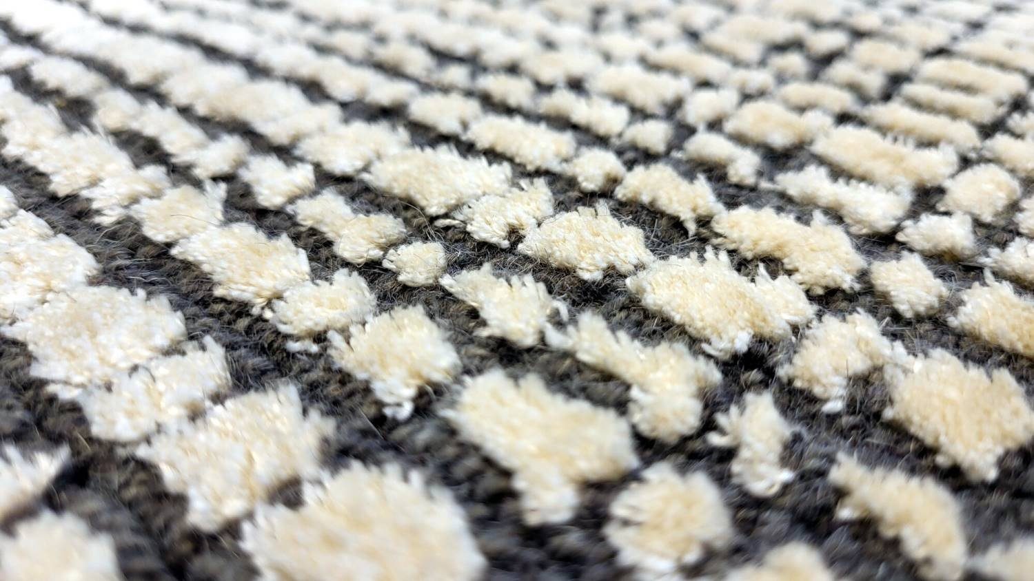 Rug Studios Teppich MANDOVI Check Box, Rechteckig, Höhe: 0 mm, Wohnzimmer, 40 x 60 cm, Beige