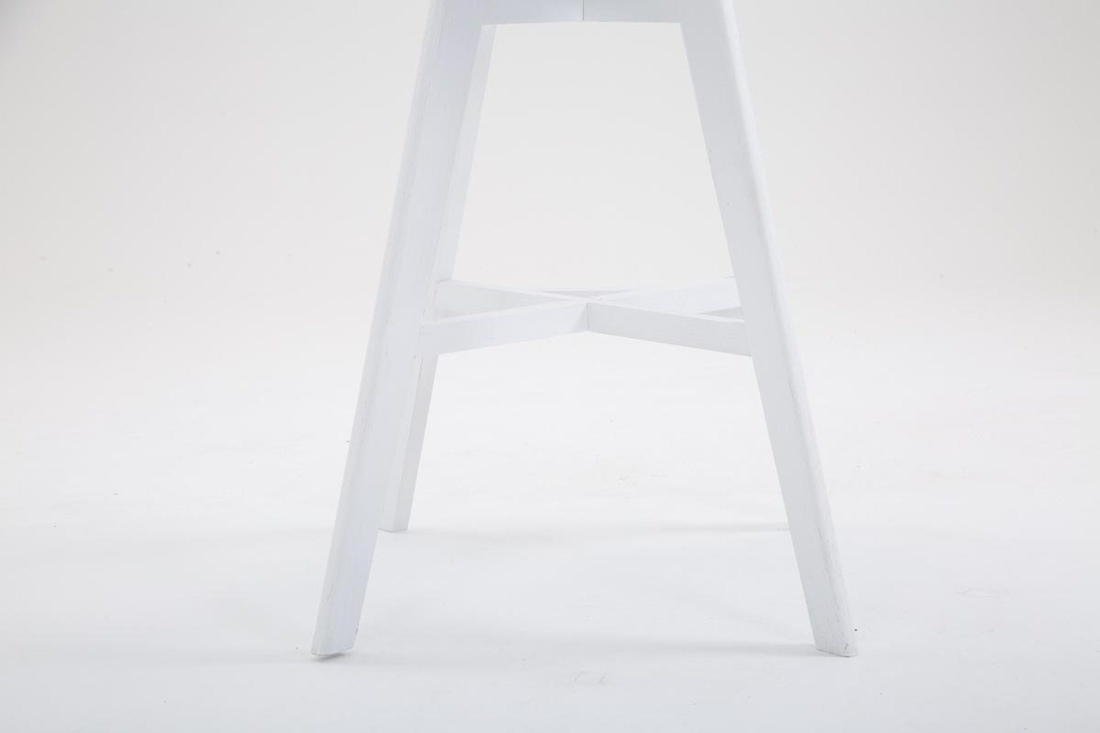 TPFLiving Barhocker Canada Holz & 4-Fuß Fußstütze Küche), Stoff Rot angenehmer Sitzfläche: Gestell (Barstuhl - Theke und Weiß mit Hocker Rückenlehne bequemer für
