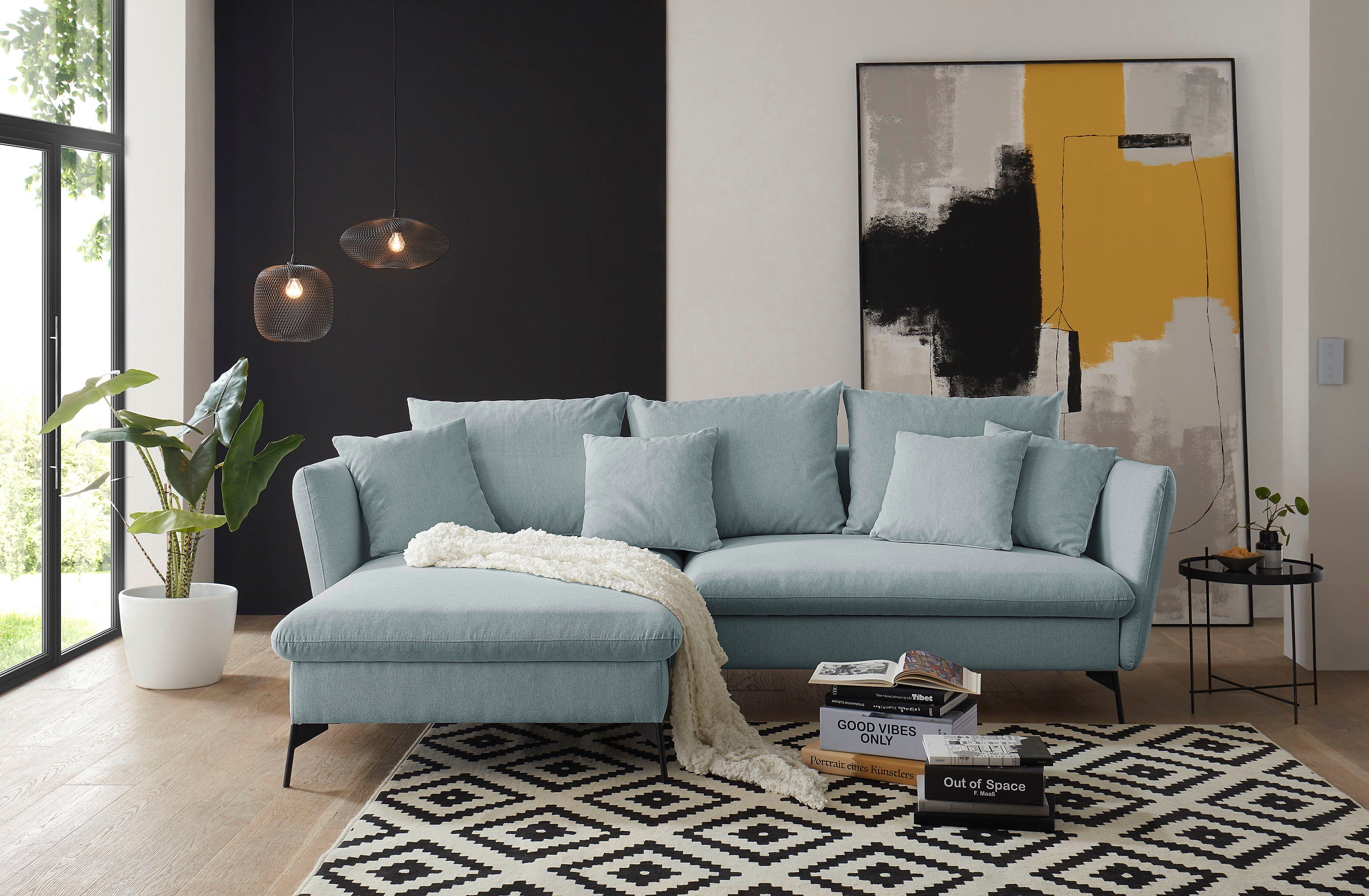 andas Ecksofa LIVORNO,258 cm, L-Form, Schlaffunktion günstig online kaufen
