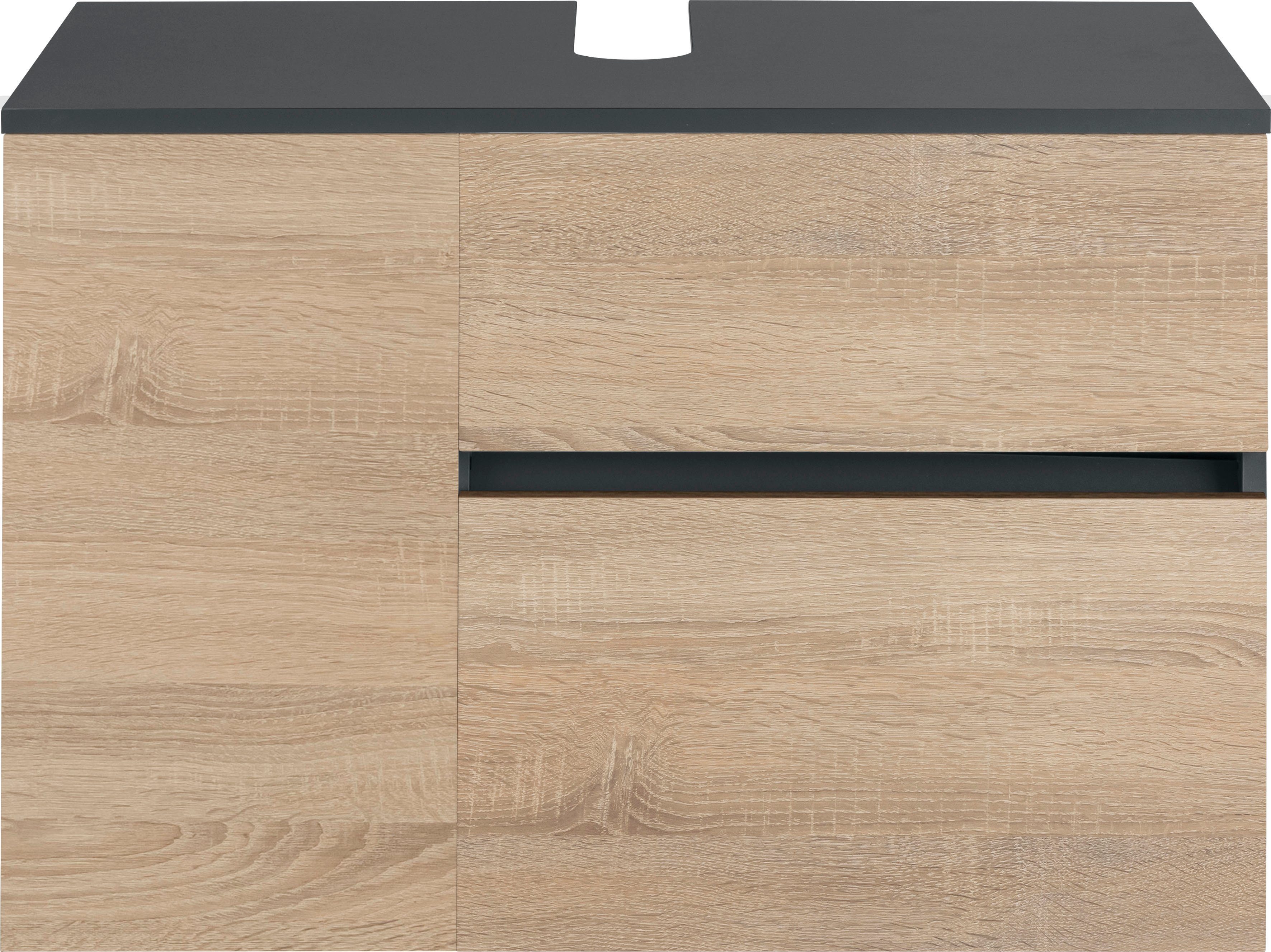 Home affaire Waschbeckenunterschrank Wisla für Wandmontage, Siphonausschnit günstig online kaufen