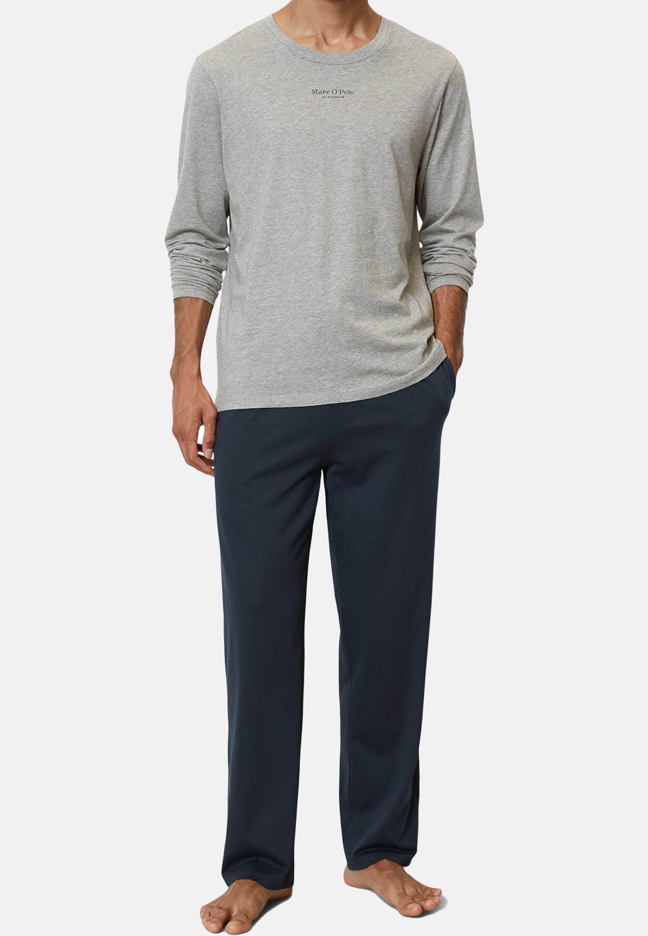 Marc O'Polo Pyjama Natural Jersey (Set, 2 tlg) Schlafanzug - Baumwolle - Weiches Material