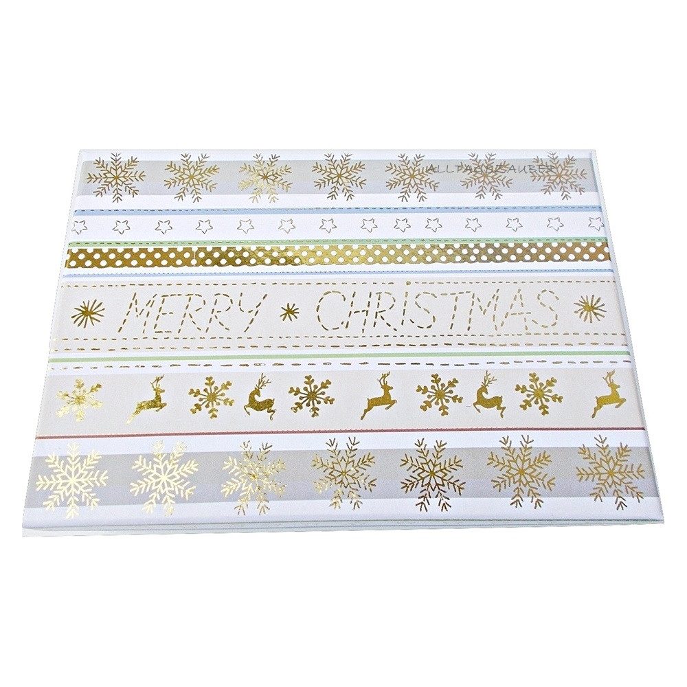 bsb-obpacher Geschenkbox hochwertiges 3er-Set MERRY CHRISTMAS, mit dezentem Schimmer