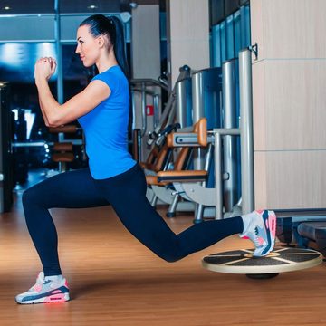 Body & Mind Balanceboard Wackelbrett für Physio-Therapie-Kreisel-Training, Gleichgewichtstrainer aus Holz