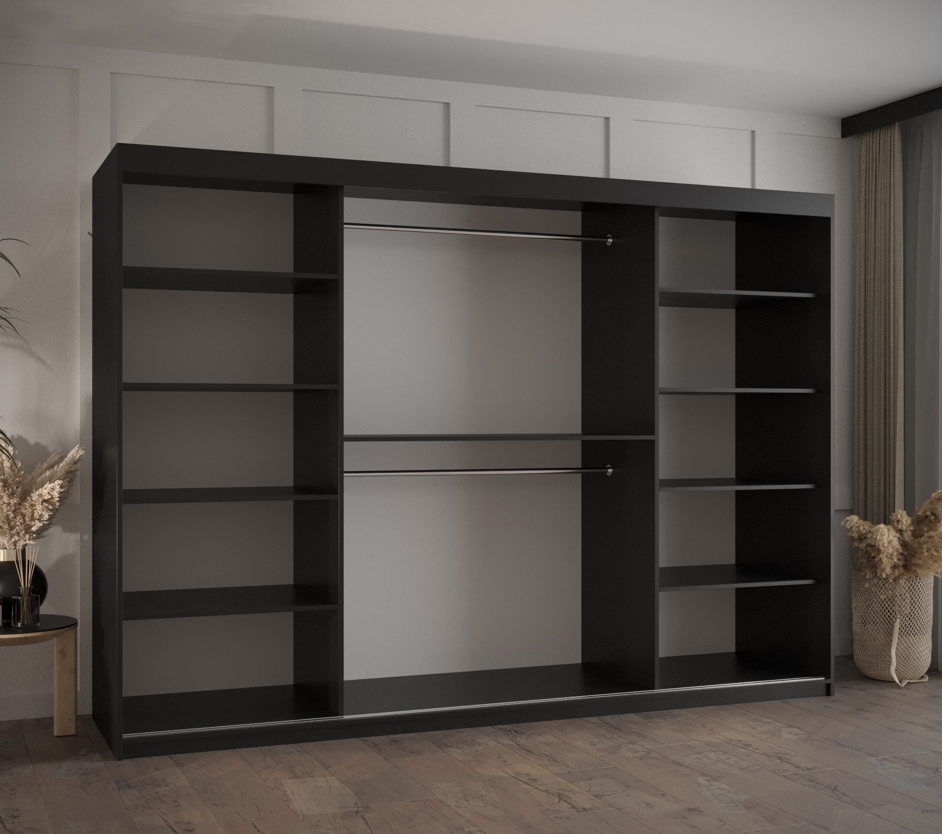 ABIKS MÖBEL Schwebetürenschrank WIENER ZOPF 2 Schlafzimmerschrank, Kleiderschrank