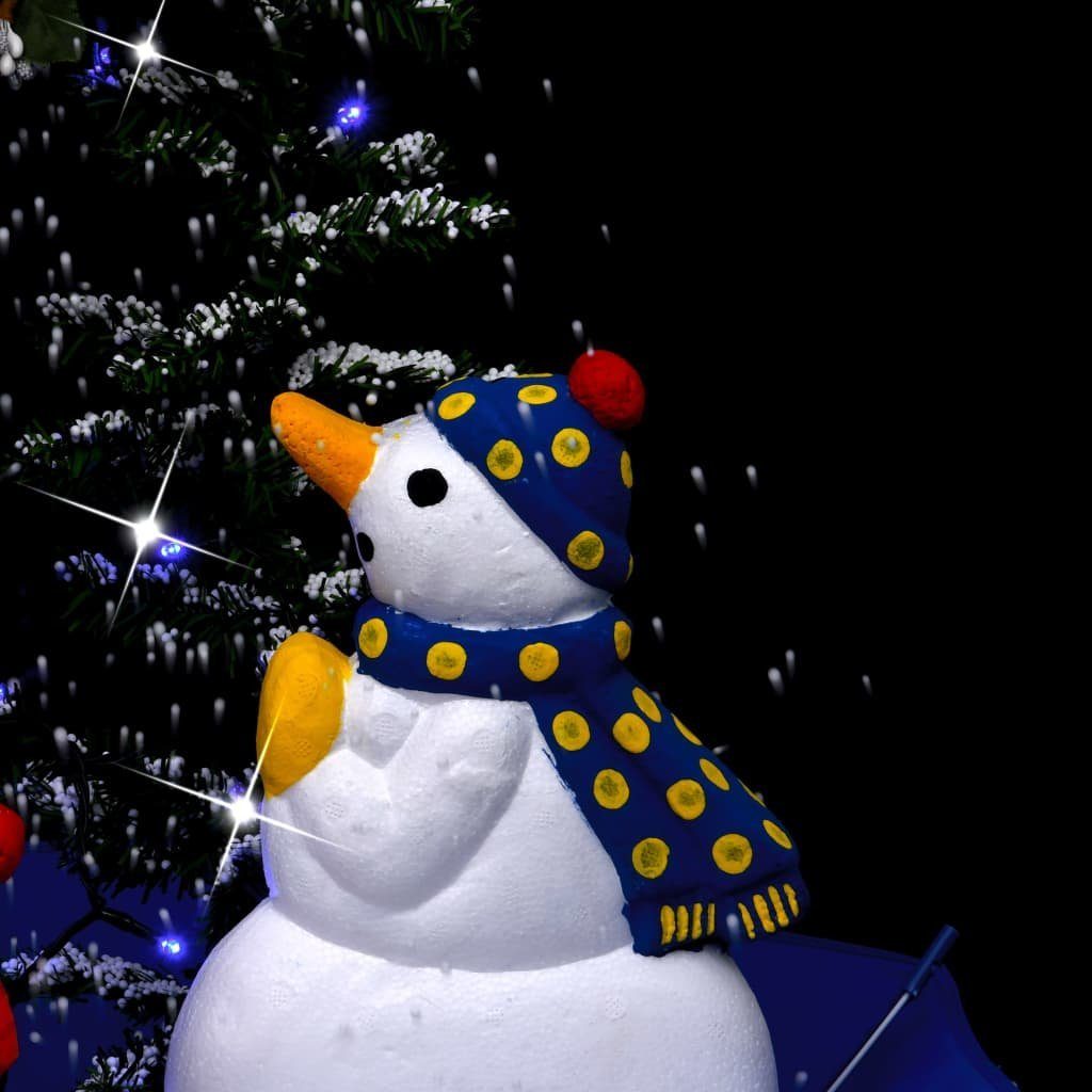 furnicato Künstlicher 170 PVC Blau Schnee cm Weihnachtsbaum Schirm-Fuß und Weihnachtsbaum mit