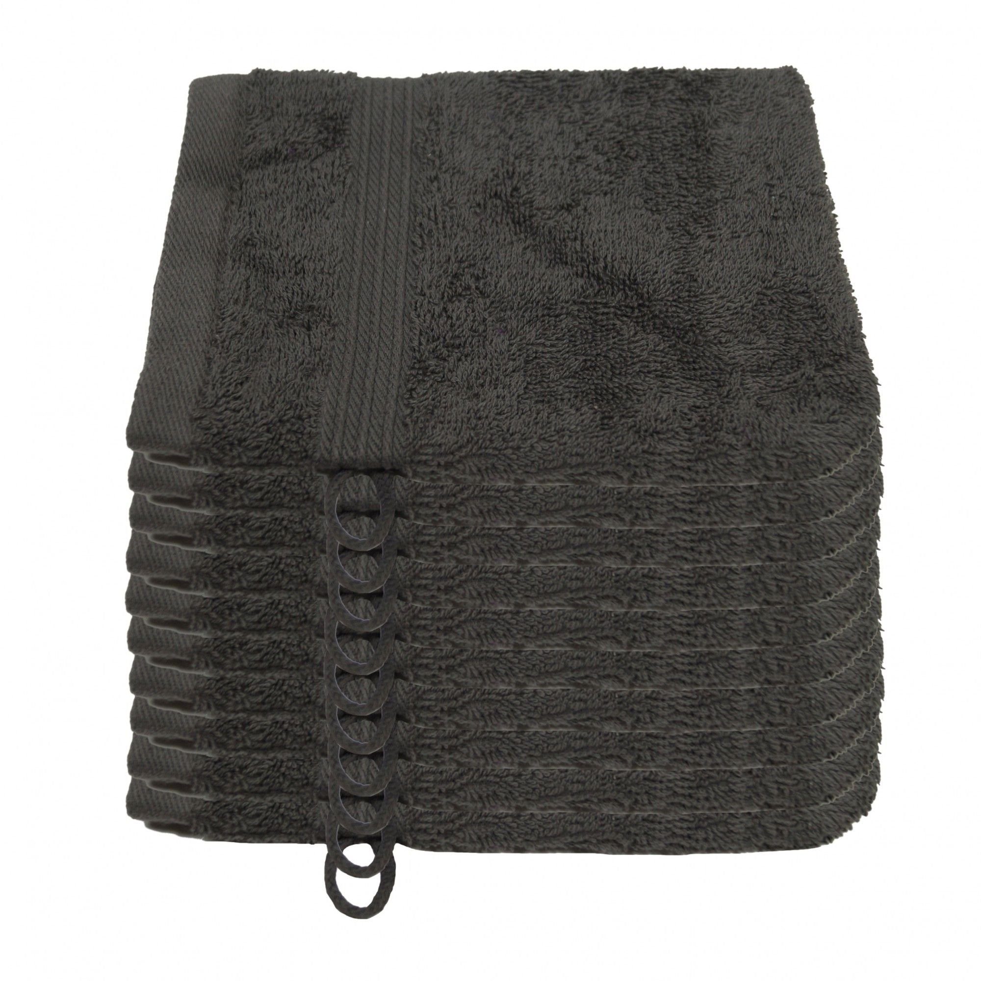 Julie Julsen Waschhandschuh 10-Waschhandschuh-Grau-Waschhandschuh 15 x 21 cm, (10-St)