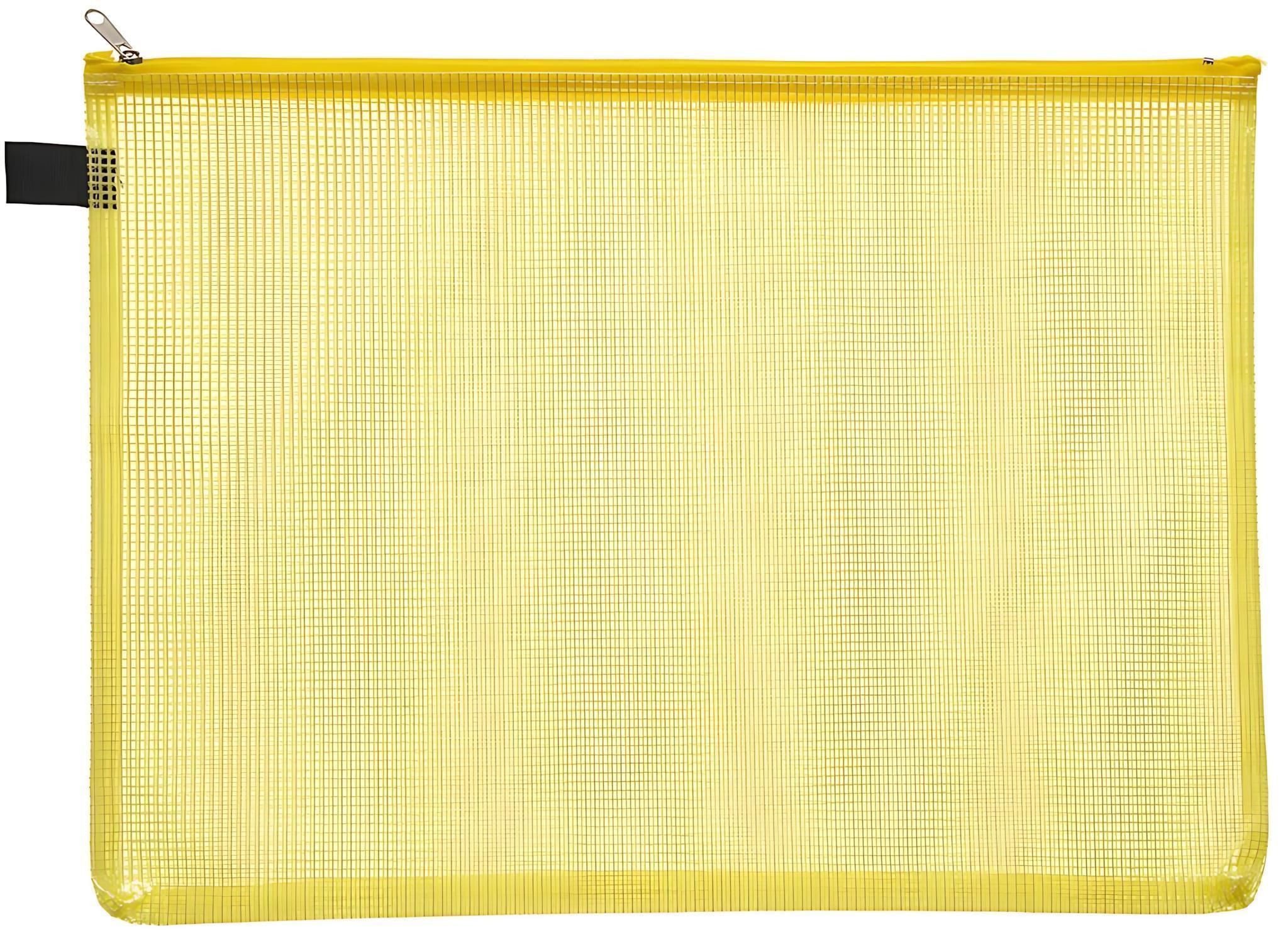 Dokumententasche FSY Reißverschluss-Beutel A6, mit Zip gelb, Folie gelb transparent, 1